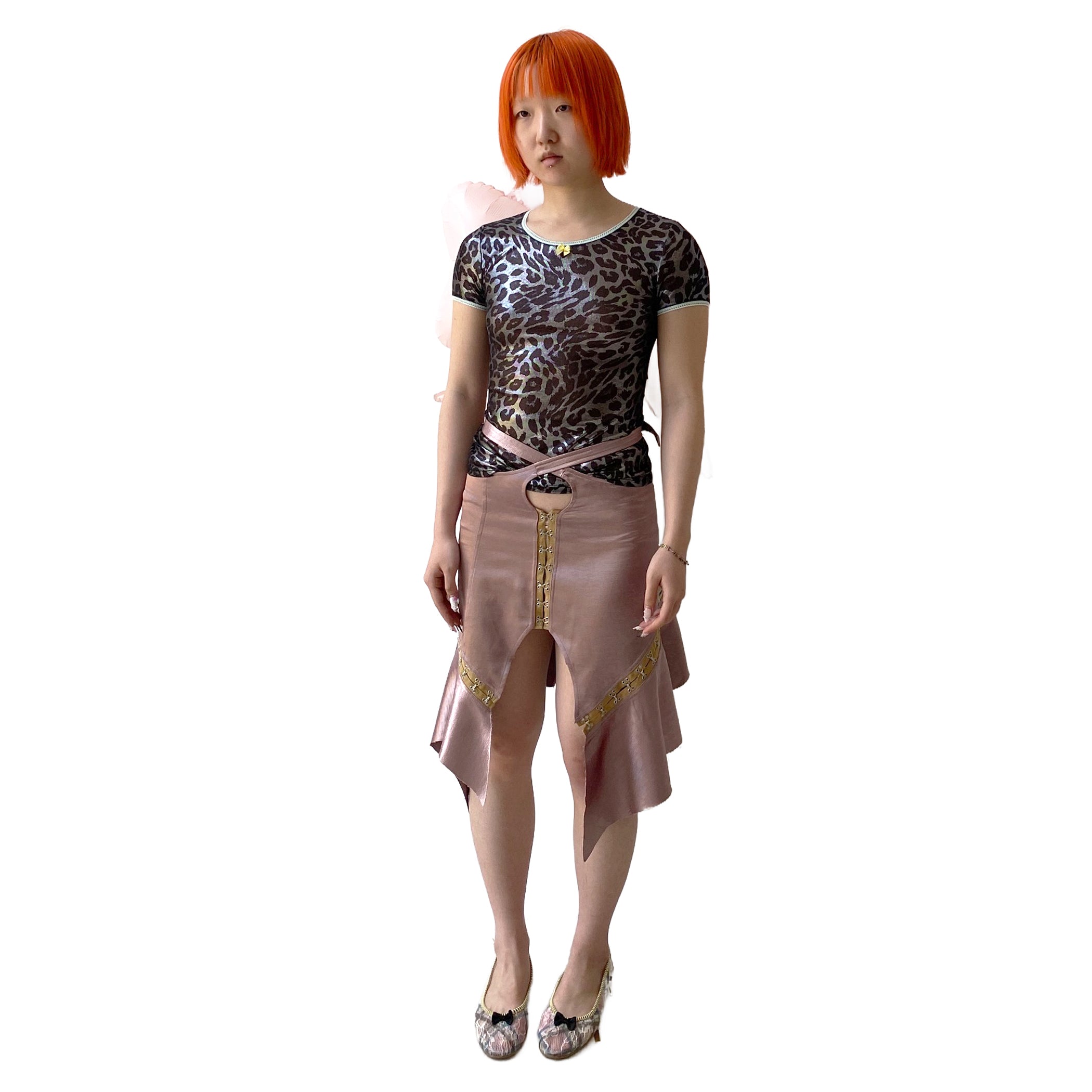 Metallic Leopard Mesh T-Shirt