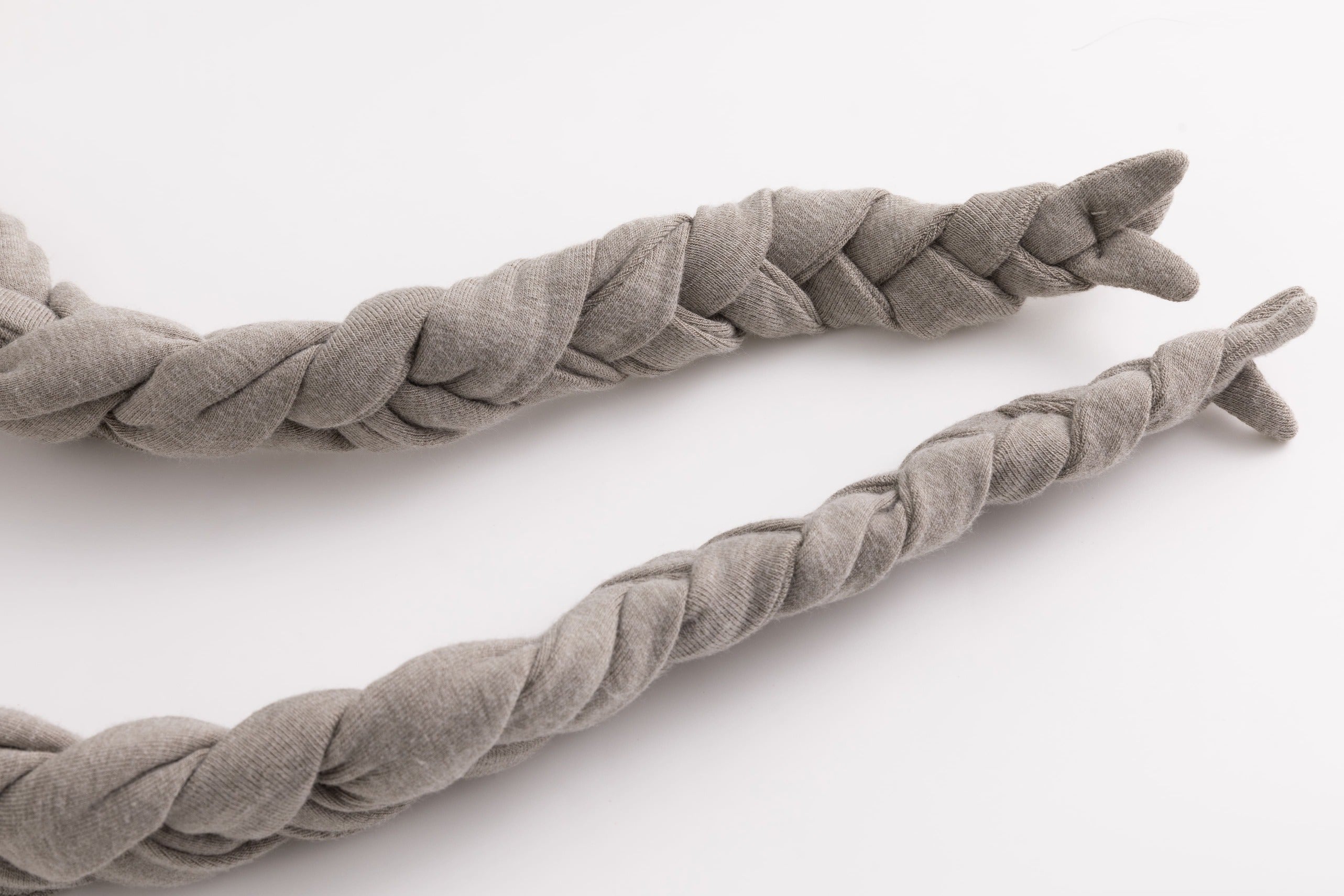 Braided Cropped Hoodie Gray