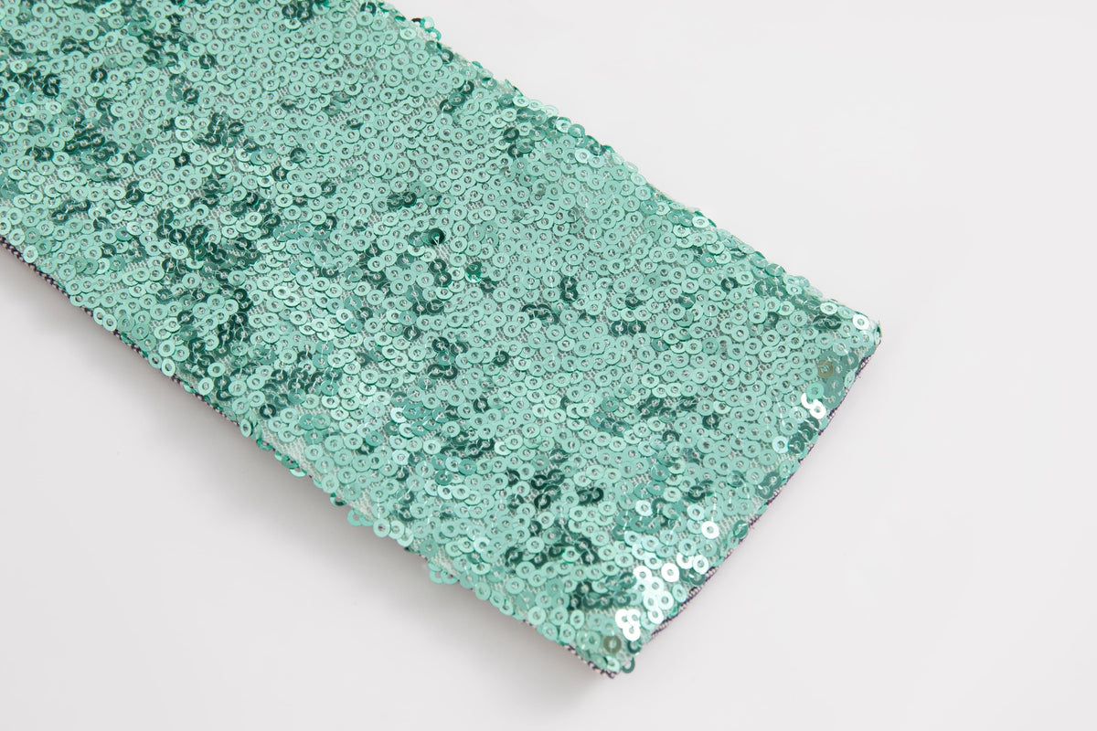 Blue Sequin Wide Belt