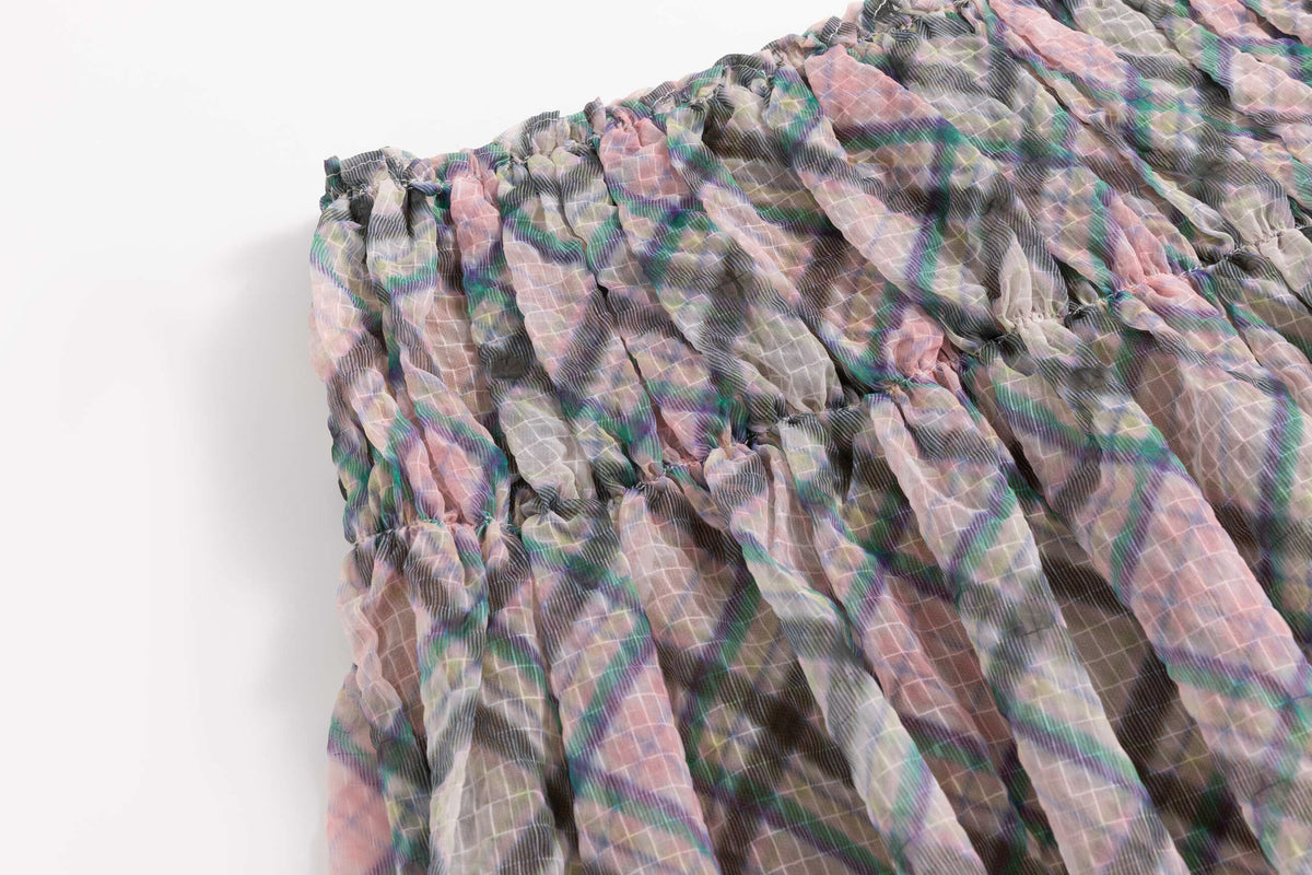 Dollhouse Plaid Chiffon Maxi Skirt