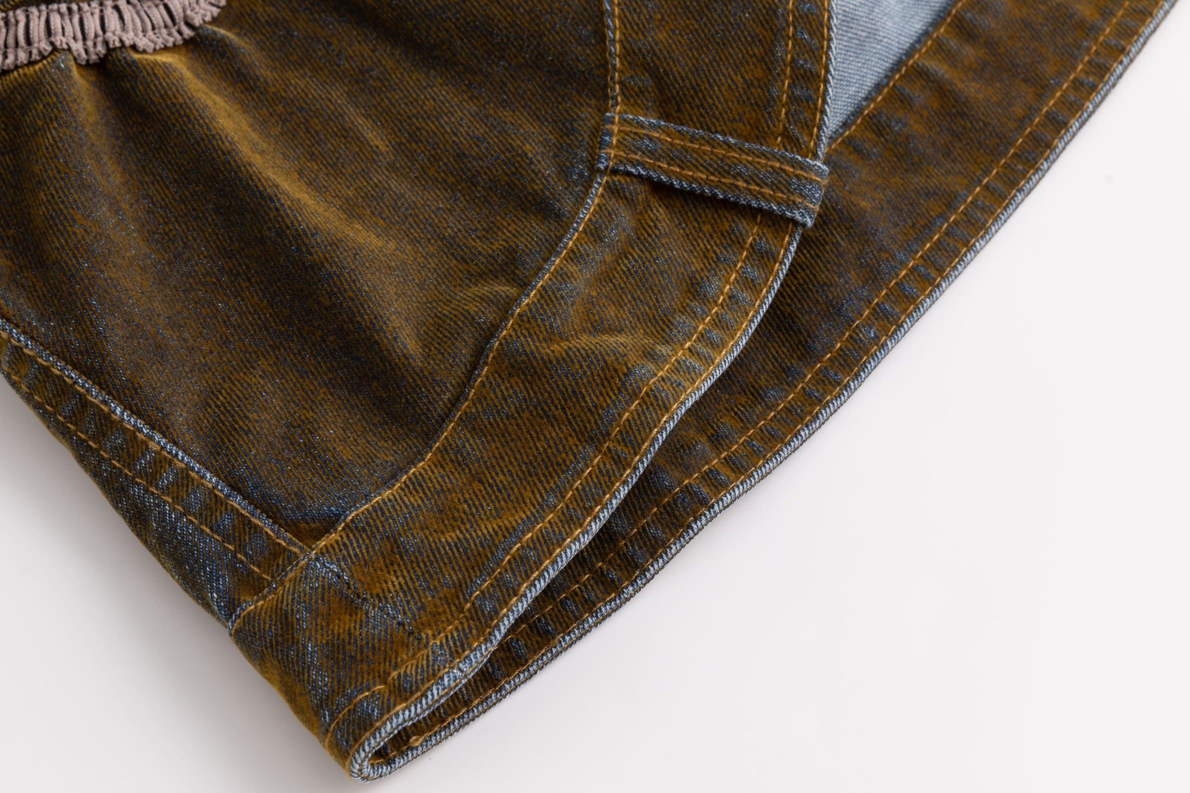 Gold Swirl Velveteen Denim Jacket
