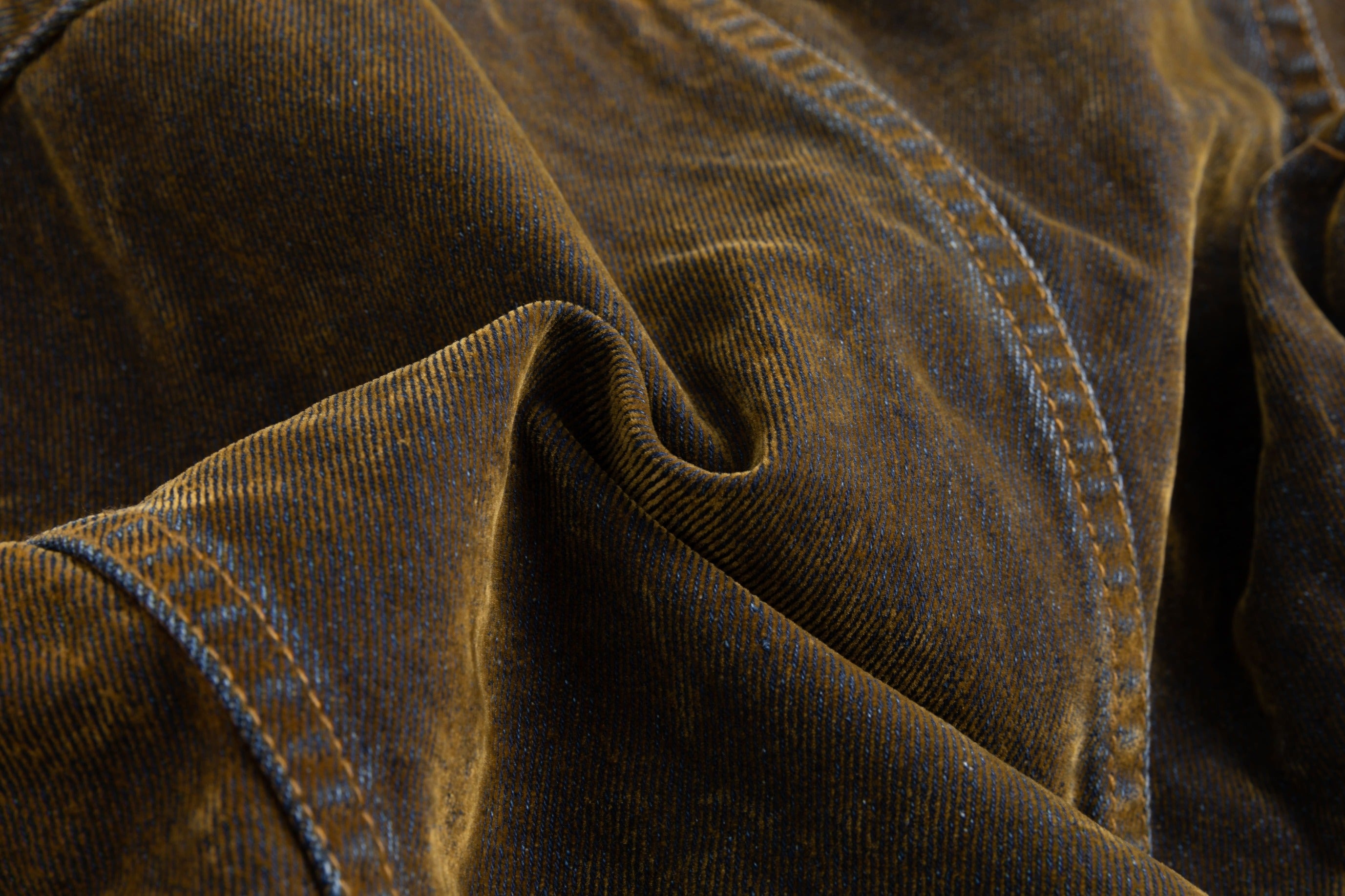 Gold Swirl Velveteen Denim Jacket