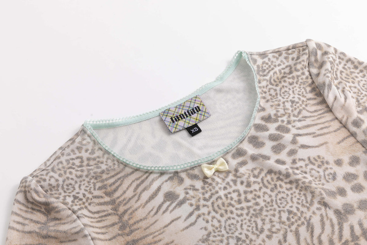 Leopard Print Washout Jersey T-Shirt
