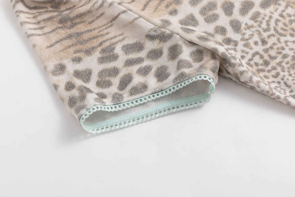 Leopard Print Washout Jersey T-Shirt