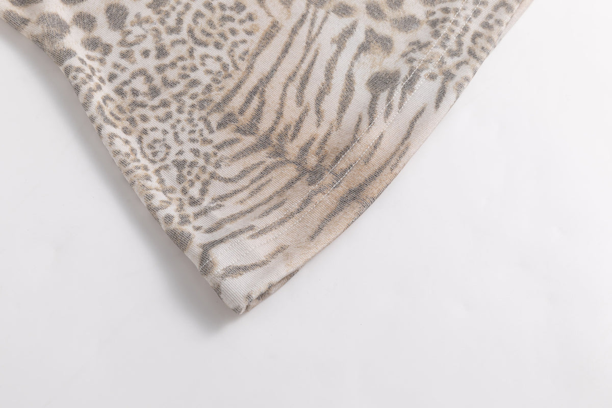 Leopard Print Washout Jersey T-Shirt
