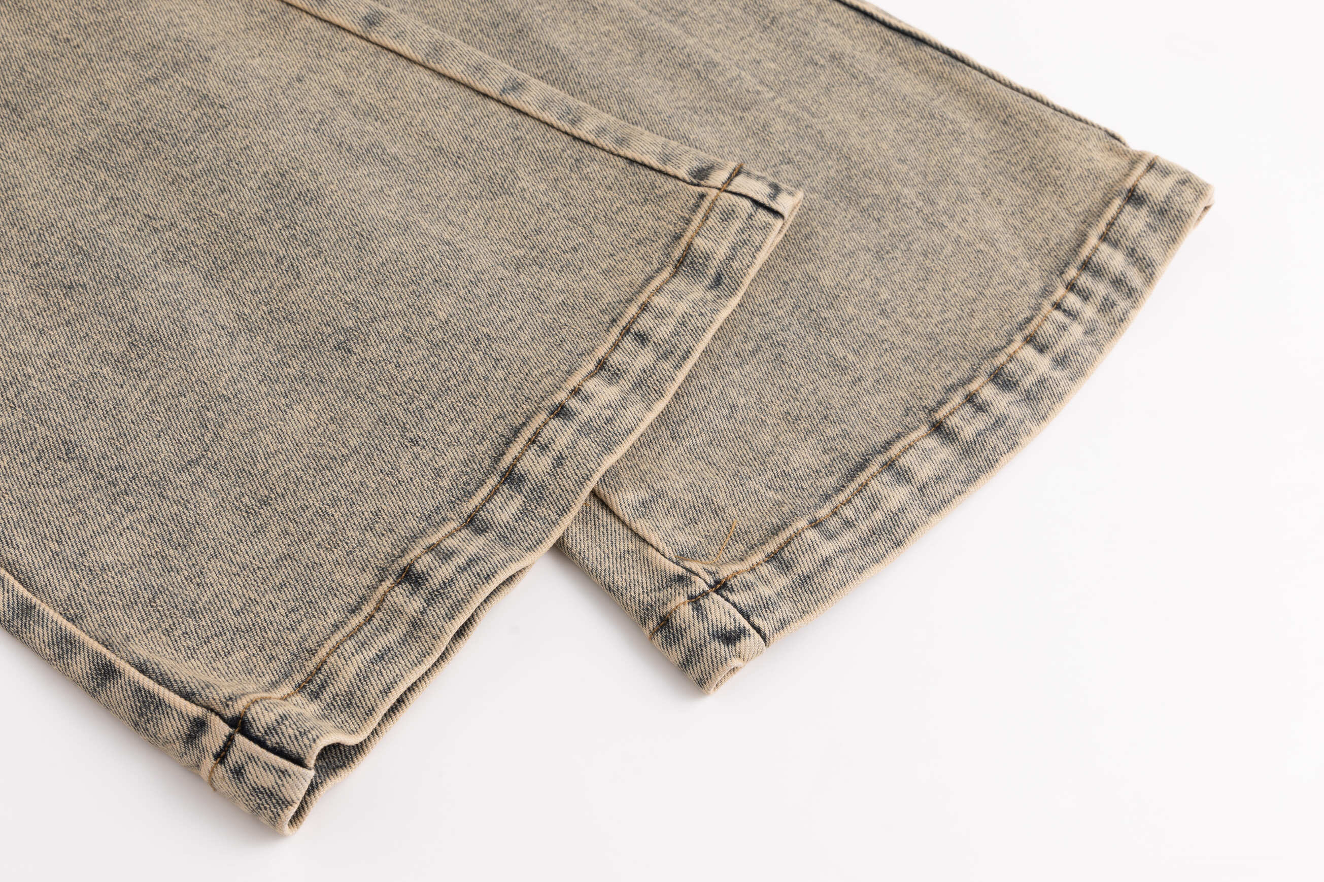 Black Blue Washout Stretch Denim Flared Jeans