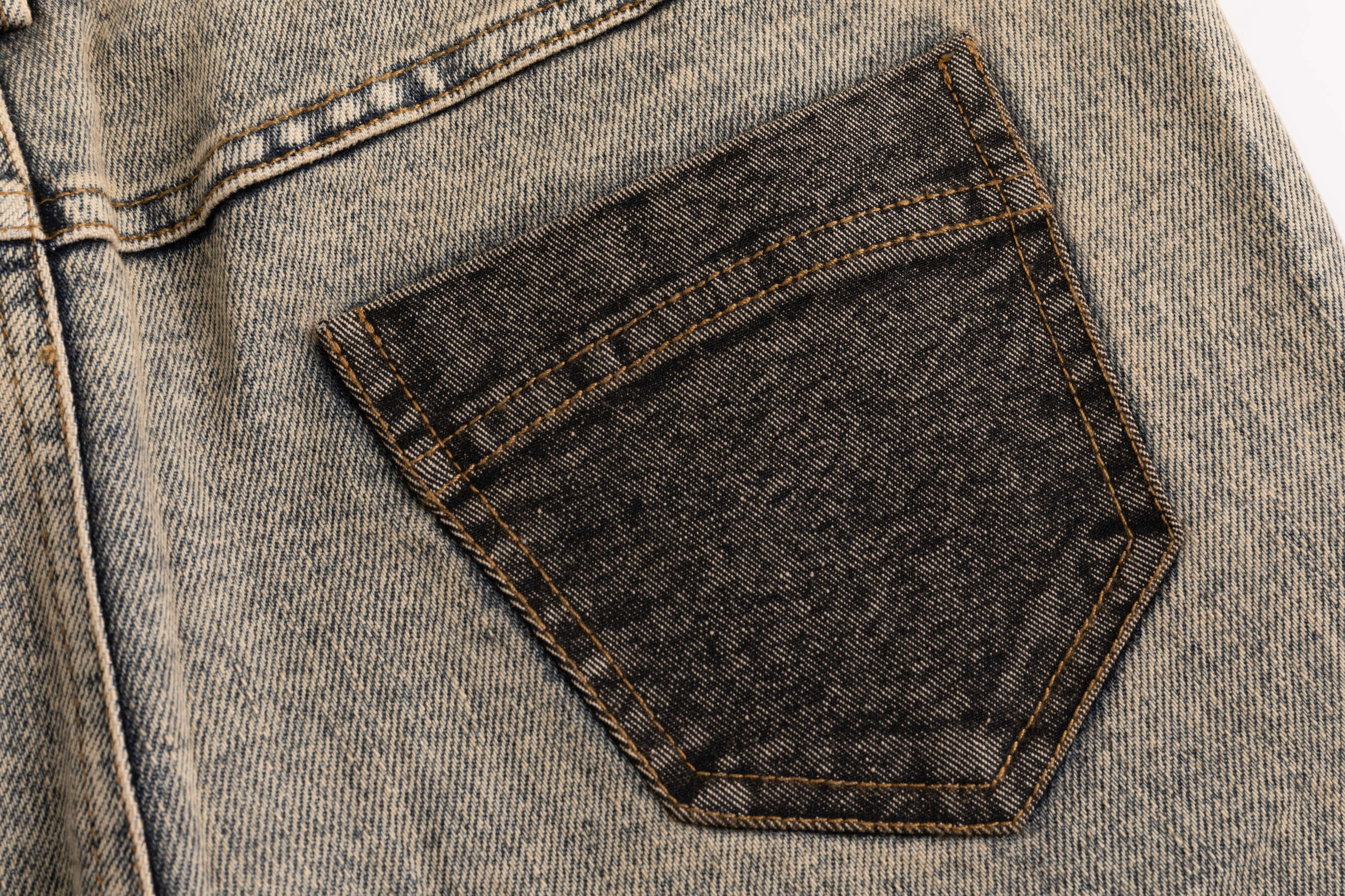 Black Blue Washout Stretch Denim Flared Jeans