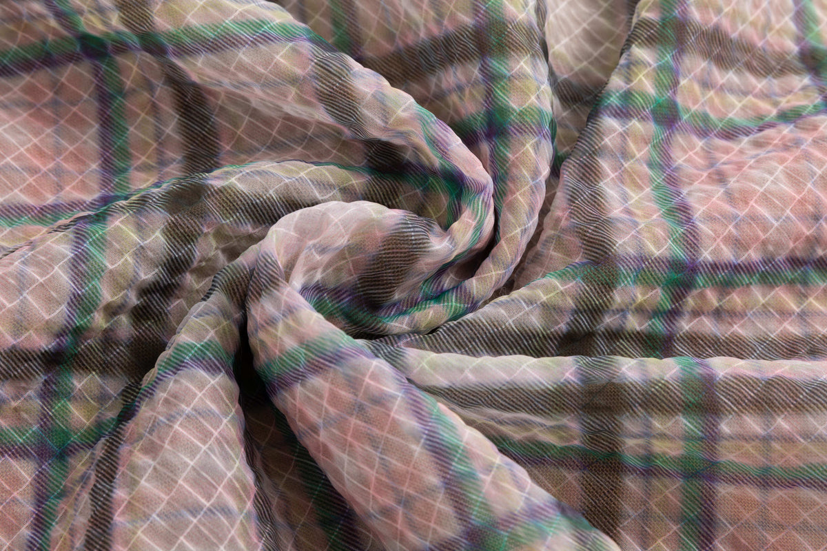 Dollhouse Plaid Chiffon Maxi Skirt