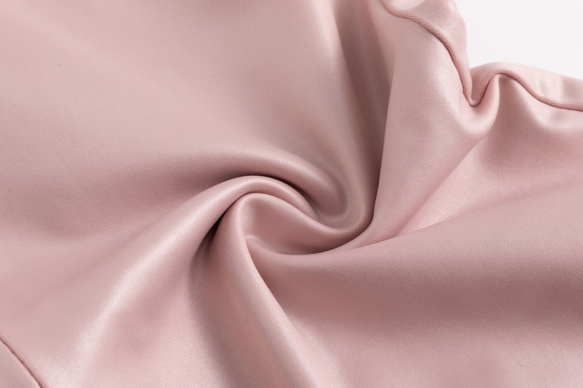 Glossy Pink Braided Hoodie Long-Sleeve Top