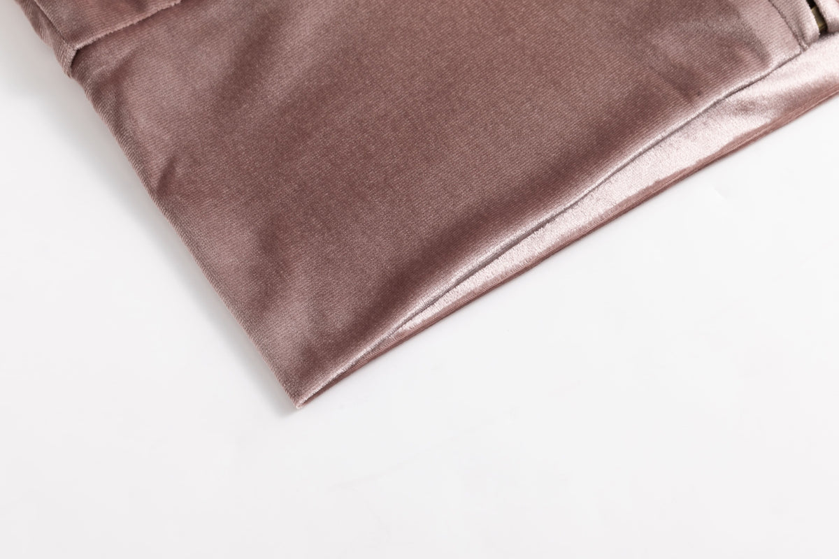 Purple Butter Velvet Faux Fur Tracksuit