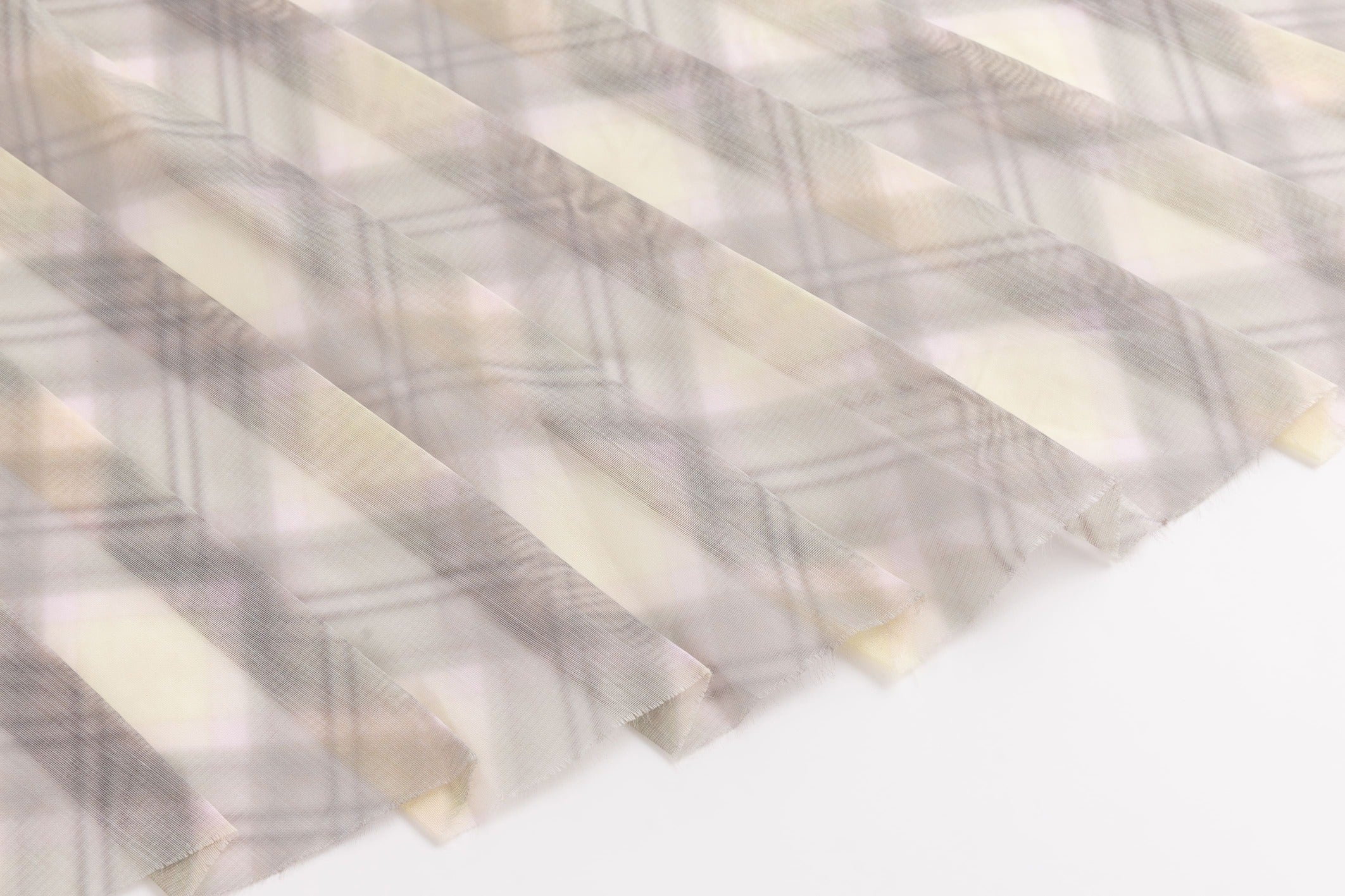 Asymmetrical organza pleated skirt Porcelain
