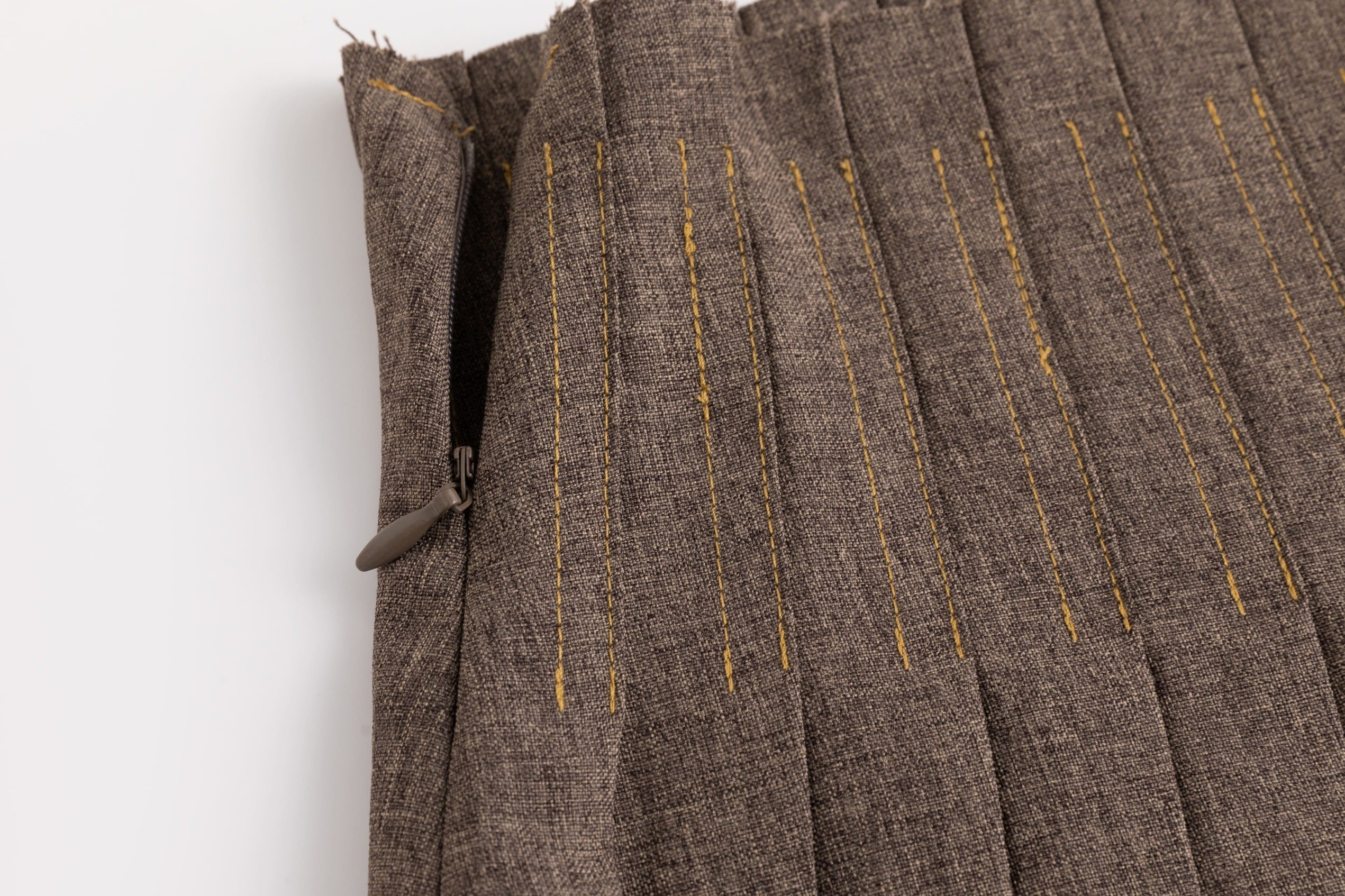 Asymmetrical organza pleated skirt lucid