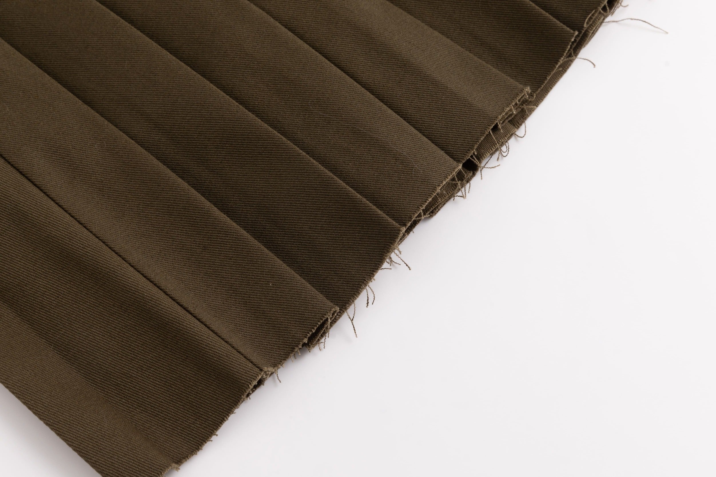 Patchwork Organza Pleated Midi Skirt Dollhouse Khaki