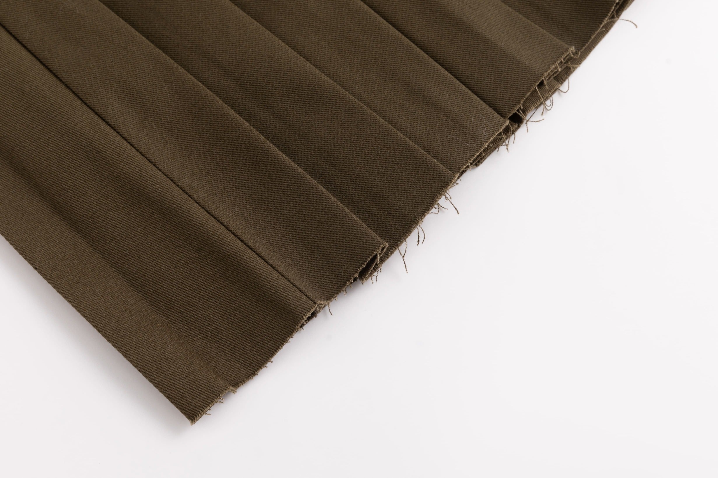 Patchwork Organza Pleated Midi Skirt Dollhouse Khaki