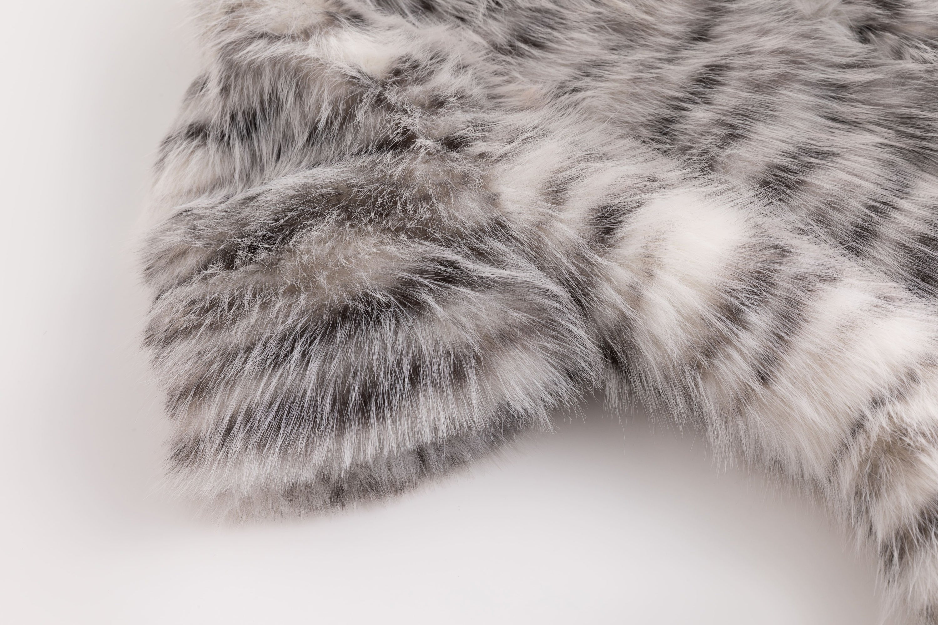 Silver Tiger Mini Faux Fur Coat