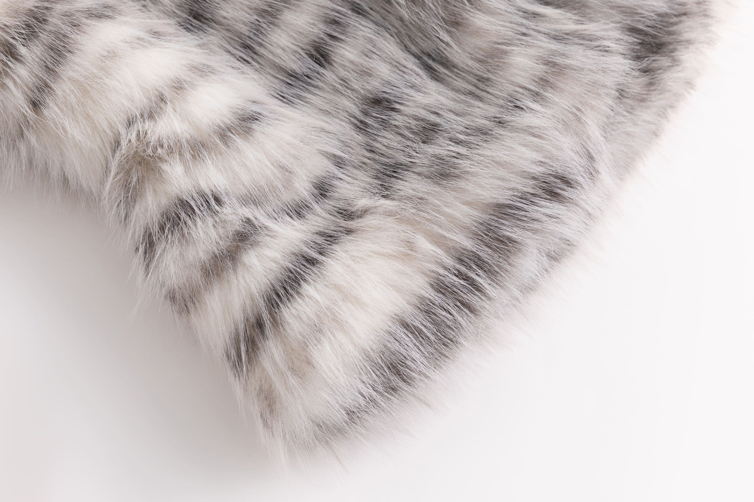Silver Tiger Mini Faux Fur Coat