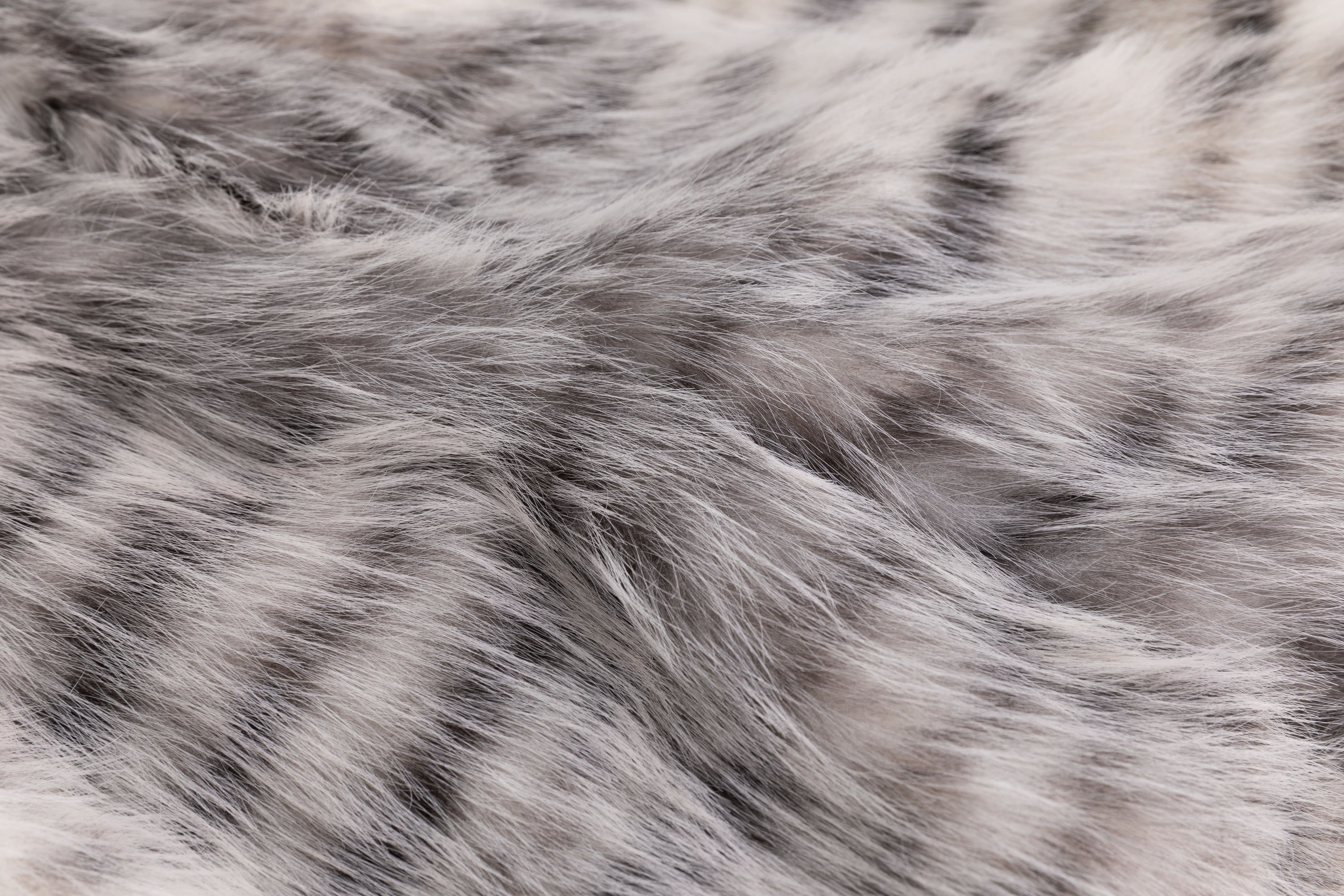 Silver Tiger Mini Faux Fur Coat