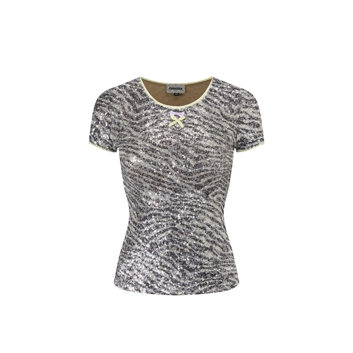 Zebra Sequin Jersey T-Shirt