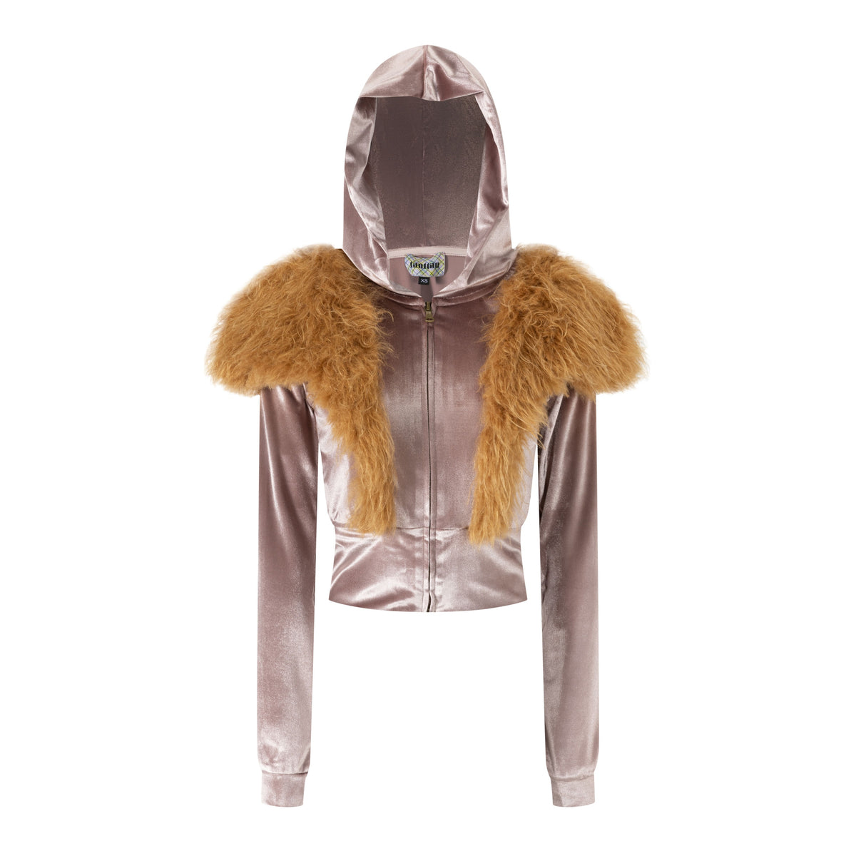 Purple Butter Velvet Faux Fur Tracksuit