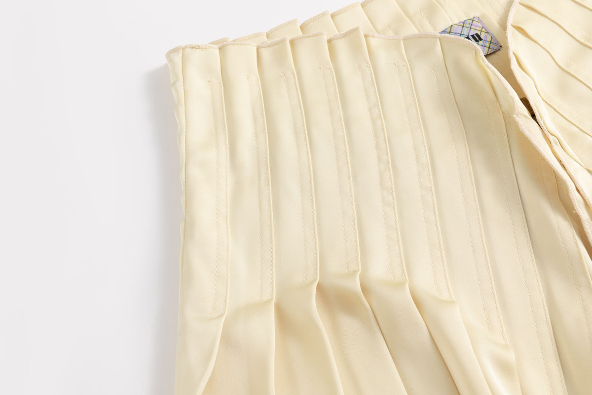 Benedict Satin Pleated Midi Skirt