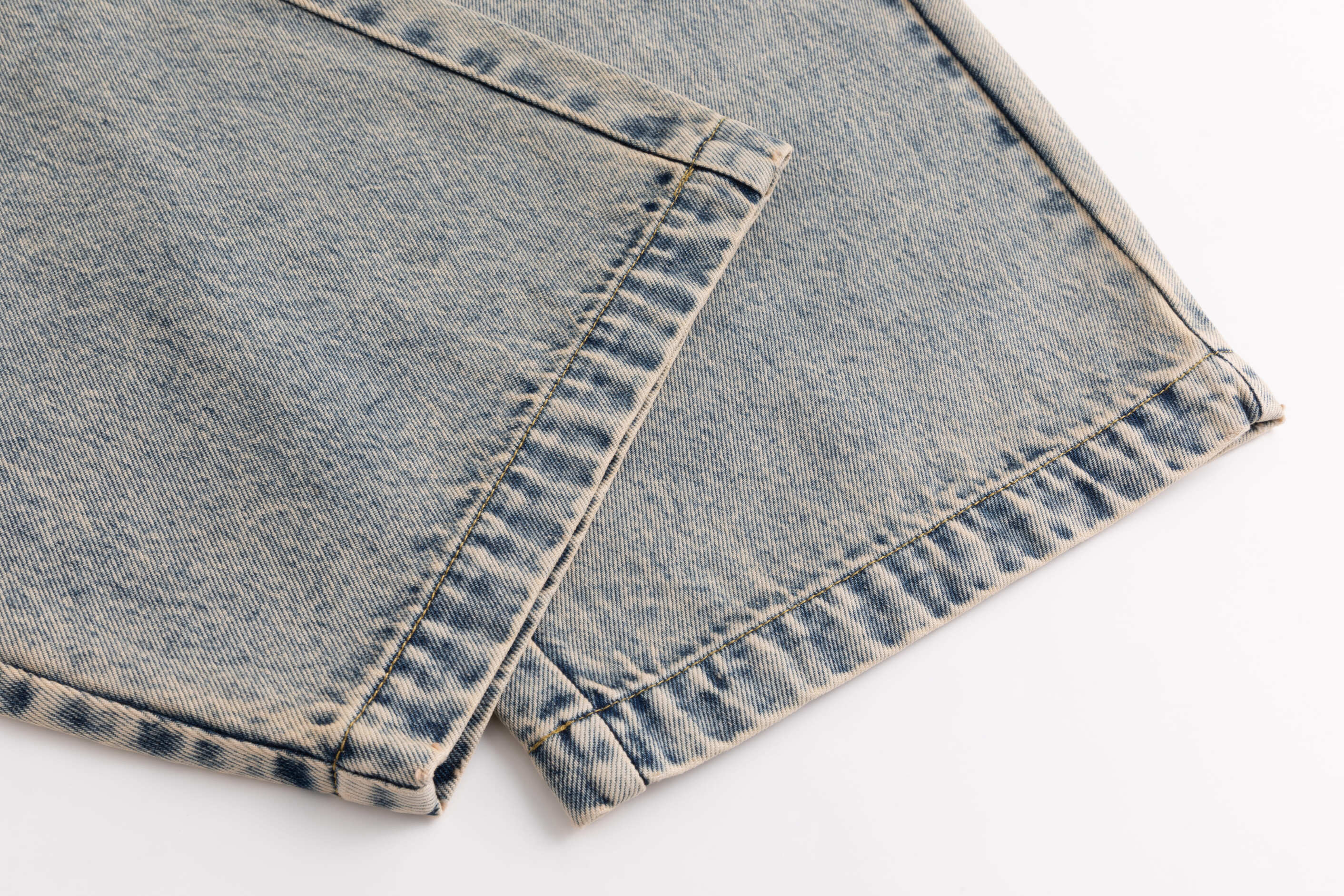 Yellow Blue Washout Swirl Jeans