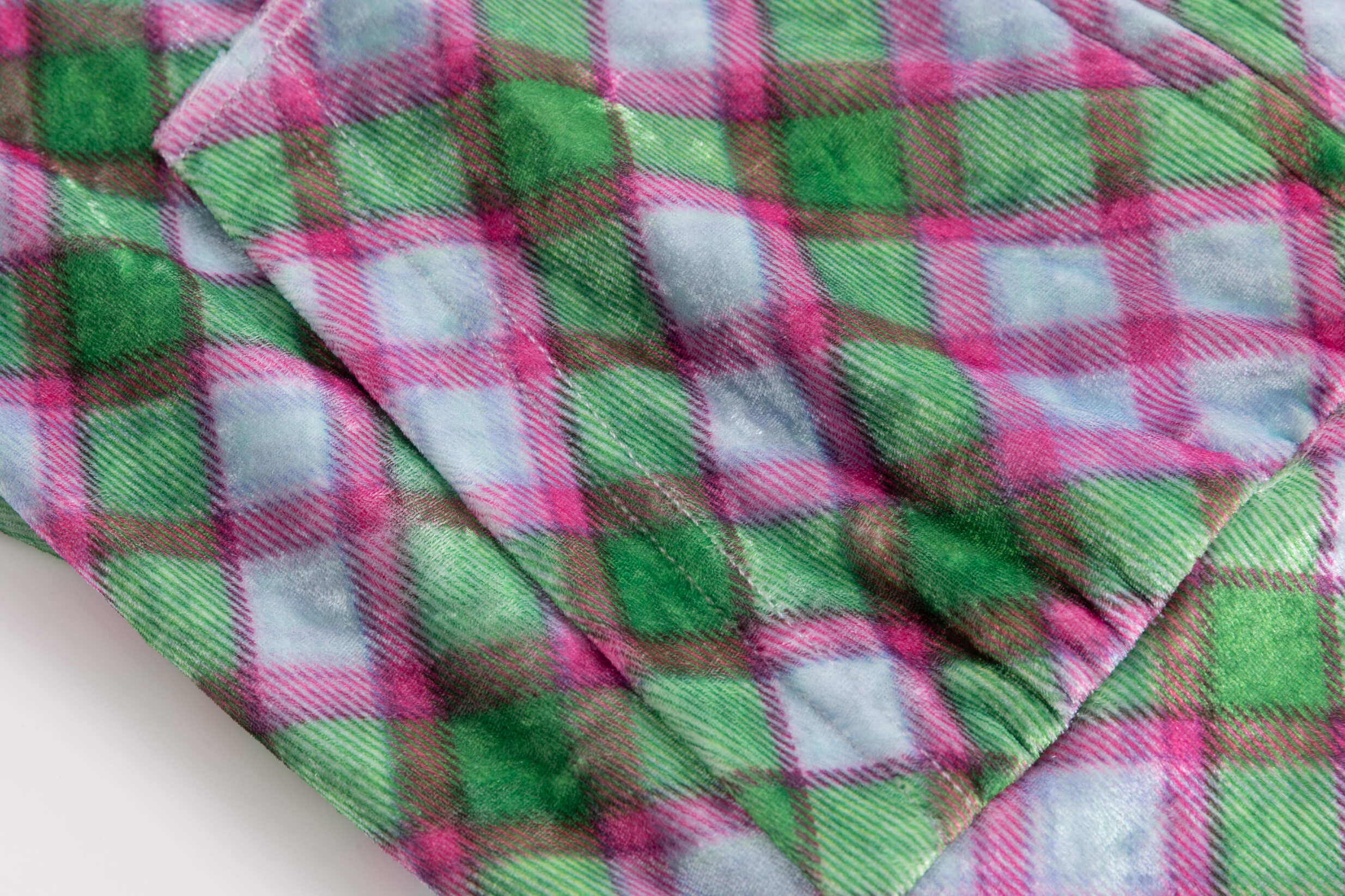 Jester Glossy Plaid Velvet Lined Tracksuit Top
