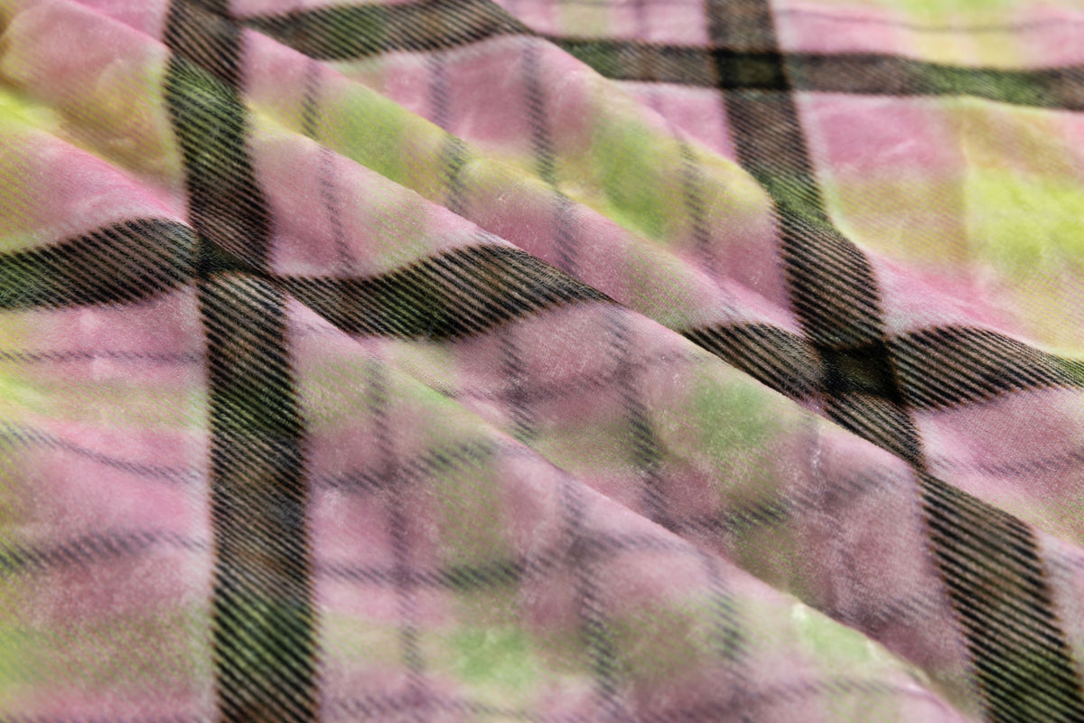 Aura Plaid Velvet Metallic Skirt Flare Leggings