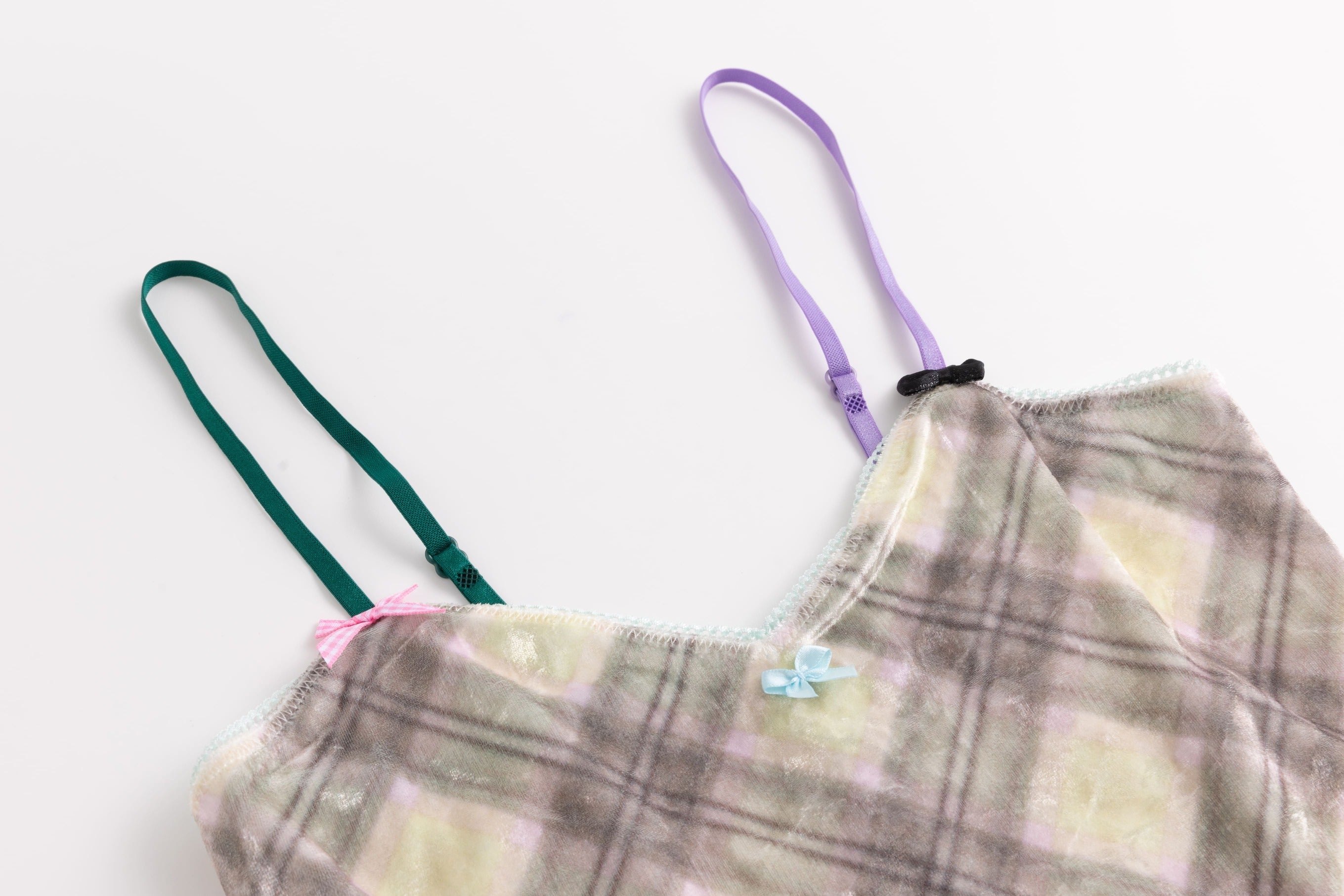 Porcelain Glossy Velvet Spaghetti Strap Top