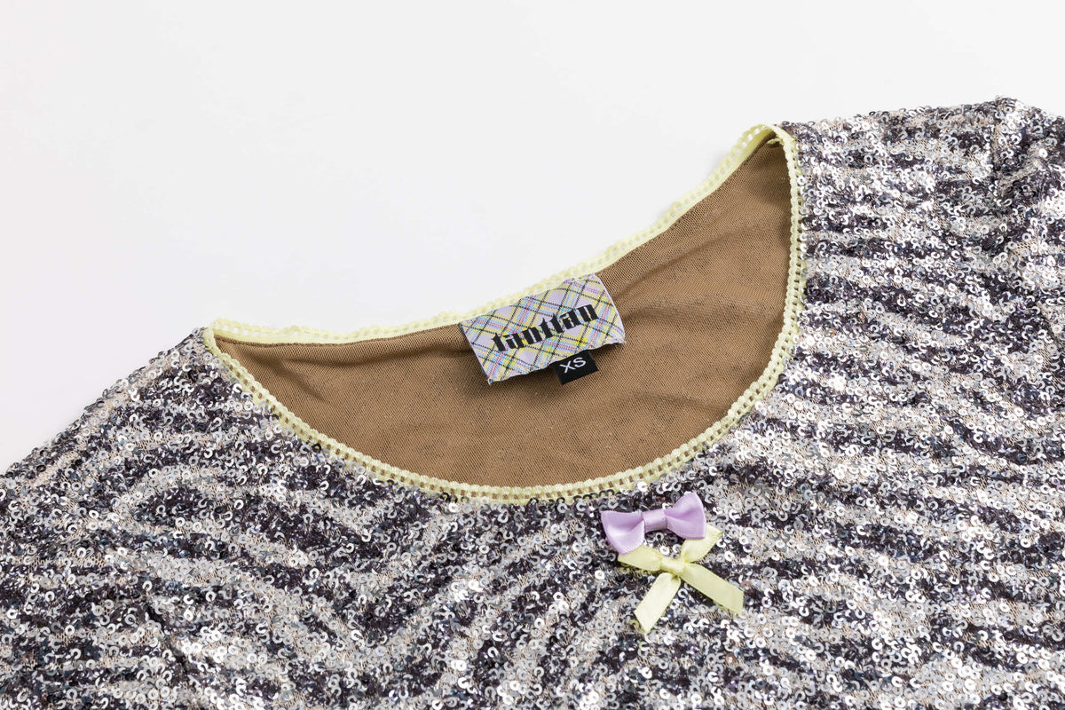 Zebra Sequin Jersey T-Shirt