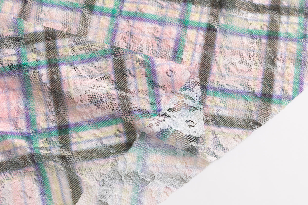 Stretch Lace Cami Top Dollhouse Plaid