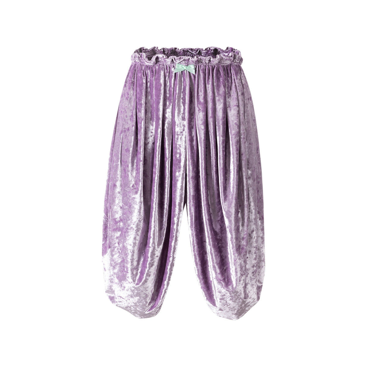 Glossy Lavender Velvet Draped Skirt
