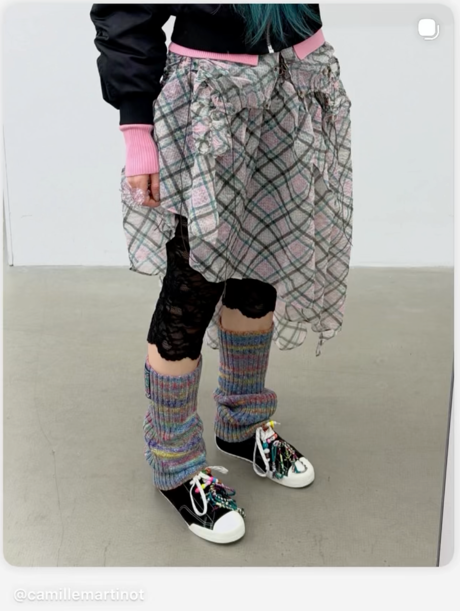 Plaid Puff Chiffon Asymmetrical Dress Dollhouse