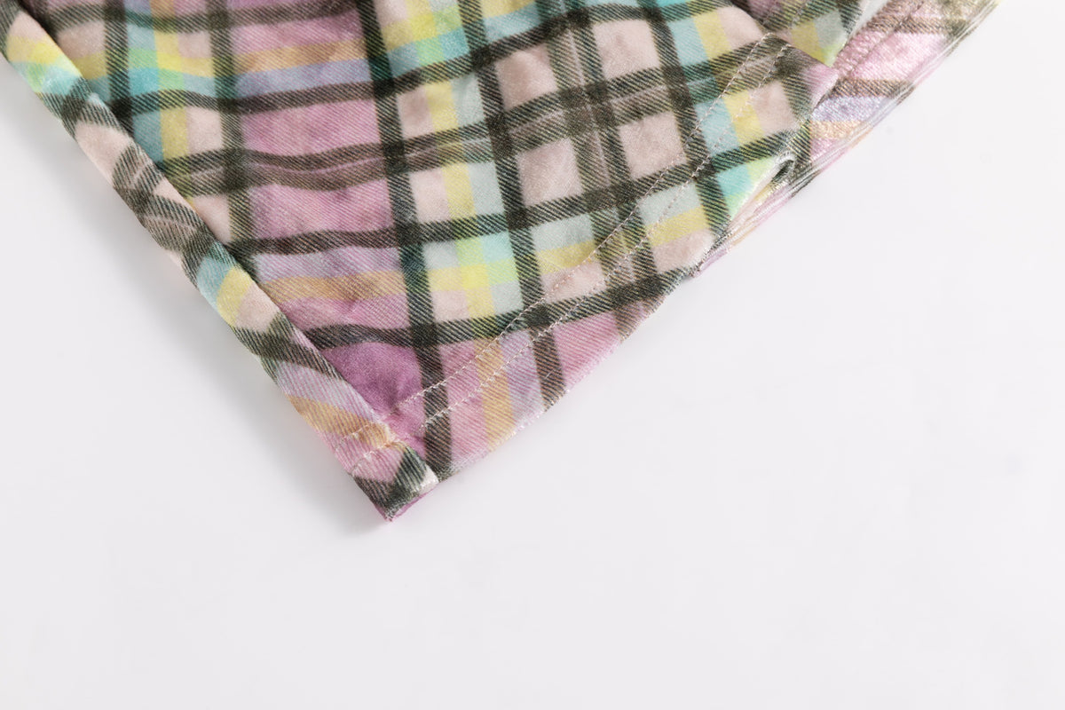 Sprinkles Glossy Plaid Velvet Skirt