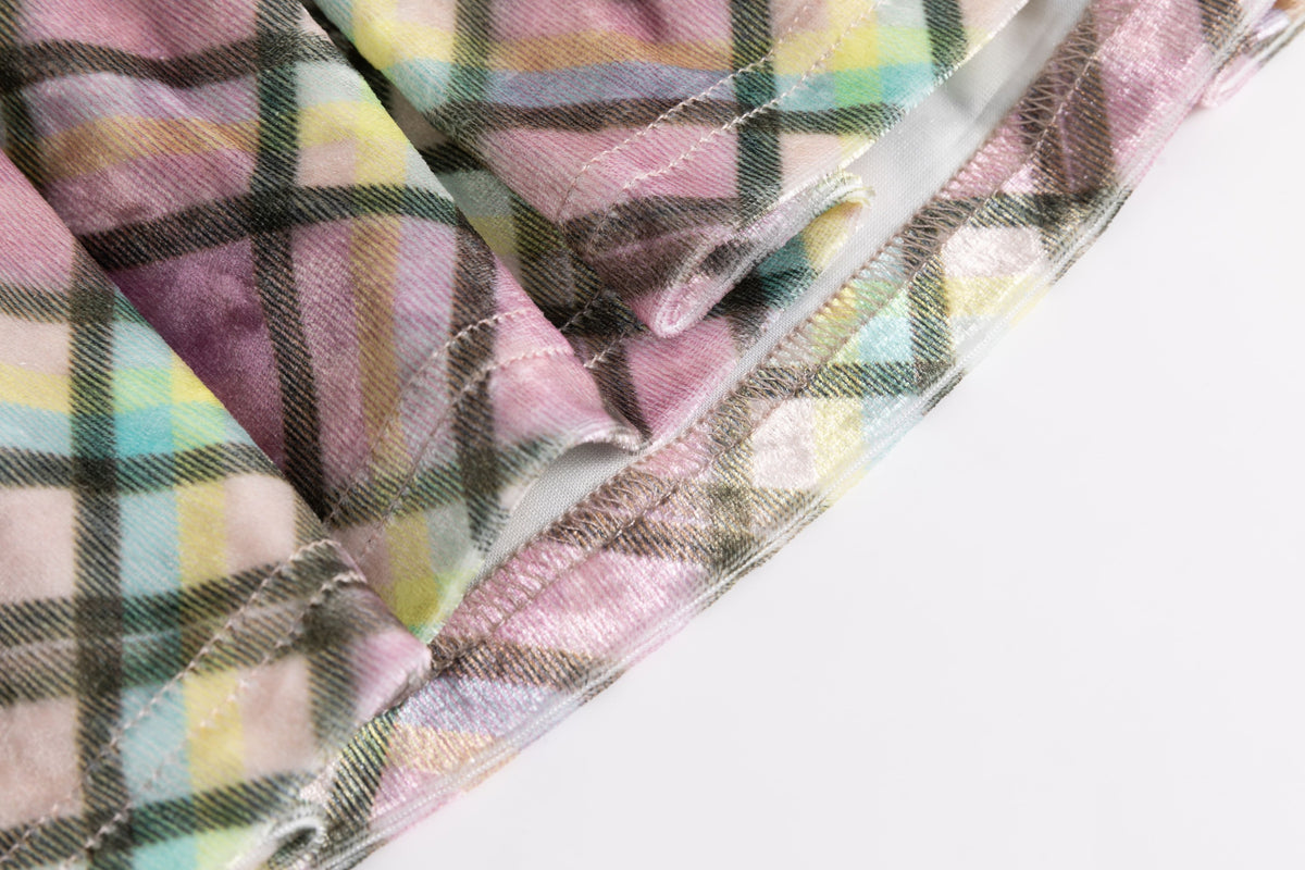 Sprinkles Glossy Plaid Velvet Skirt