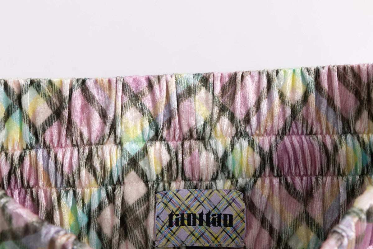 Sprinkles Glossy Plaid Velvet Skirt