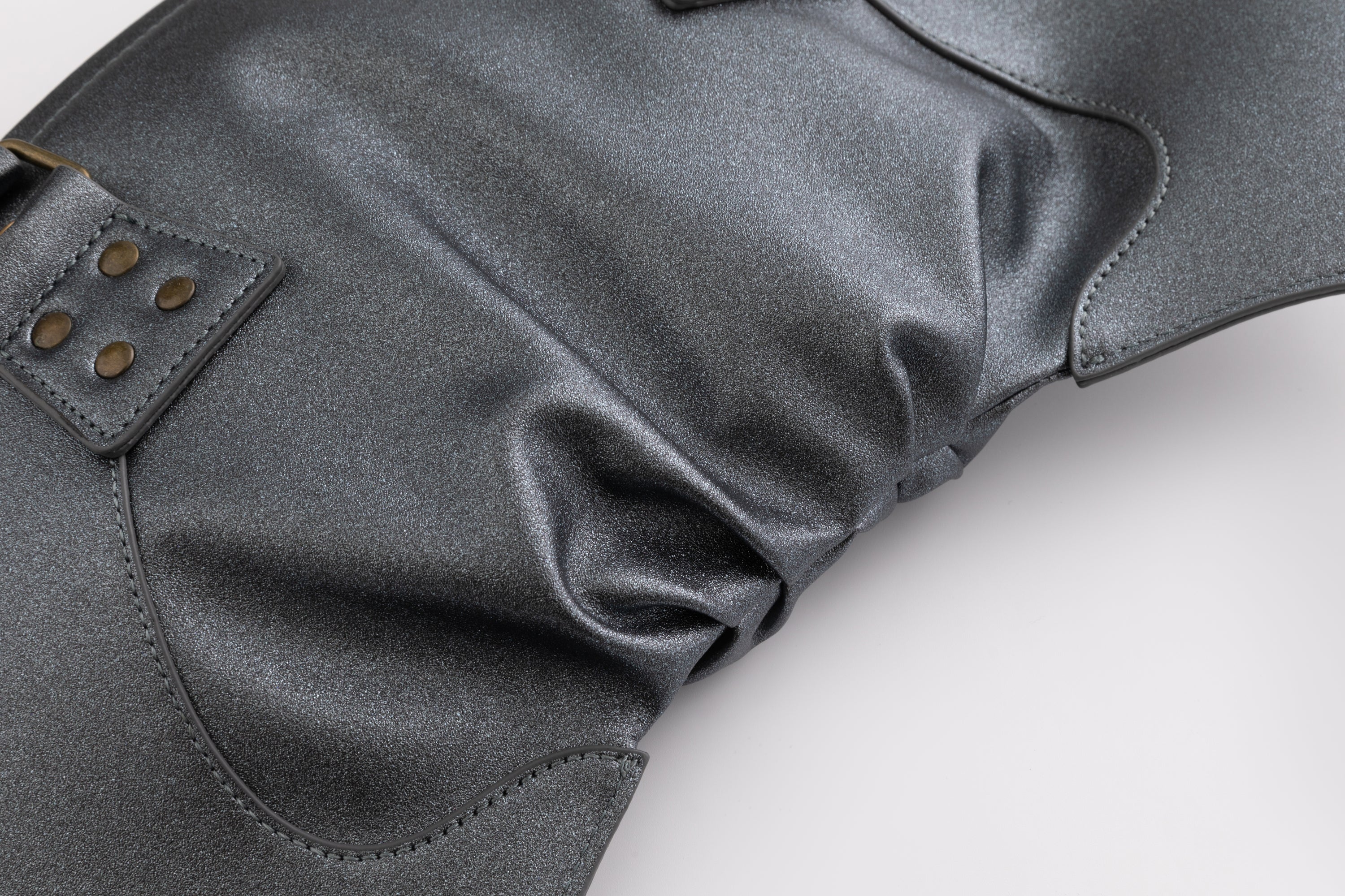 The Croissant Bag Dark Silver