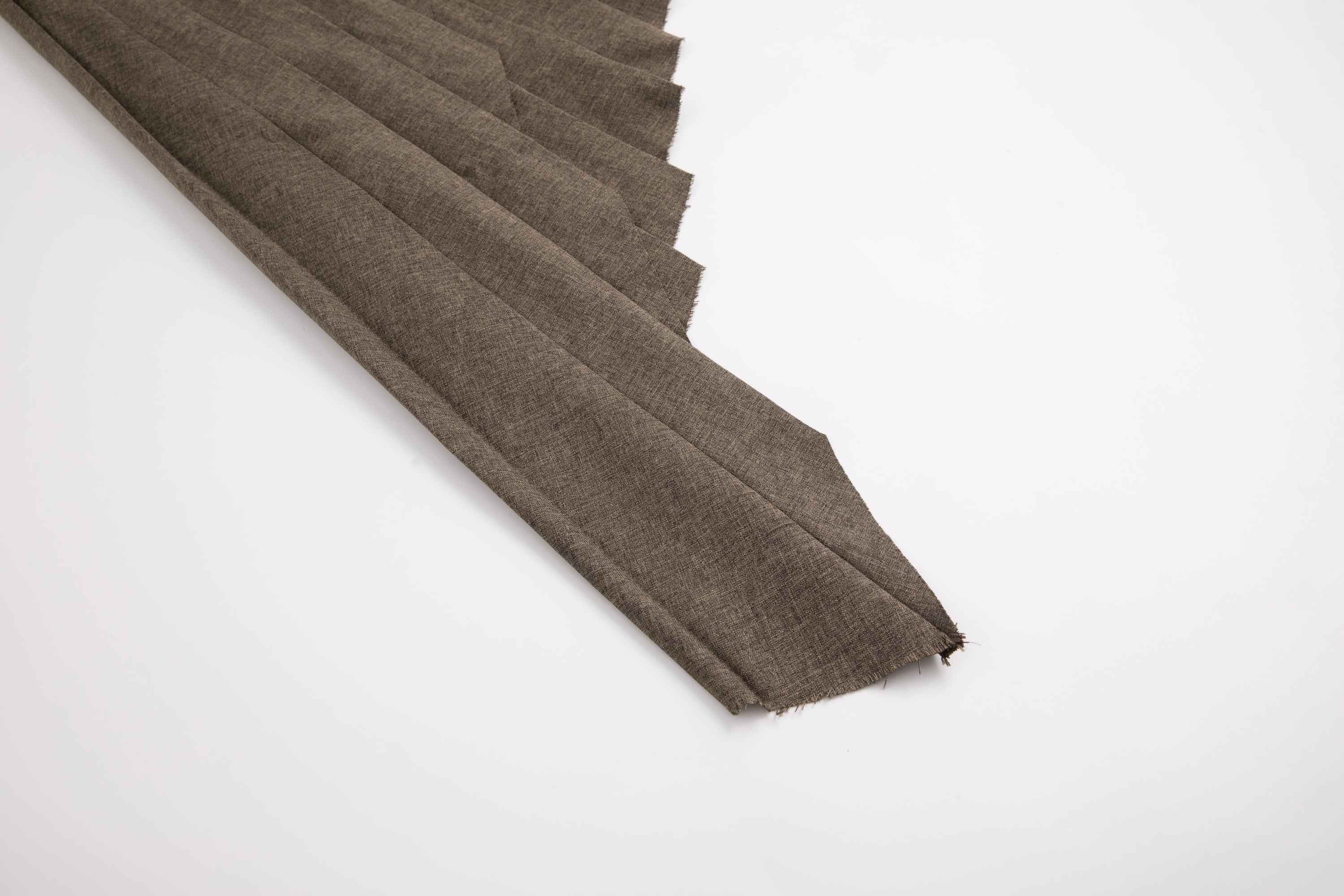 Asymmetrical Pleated Office Skirt 2-Tone Wood
