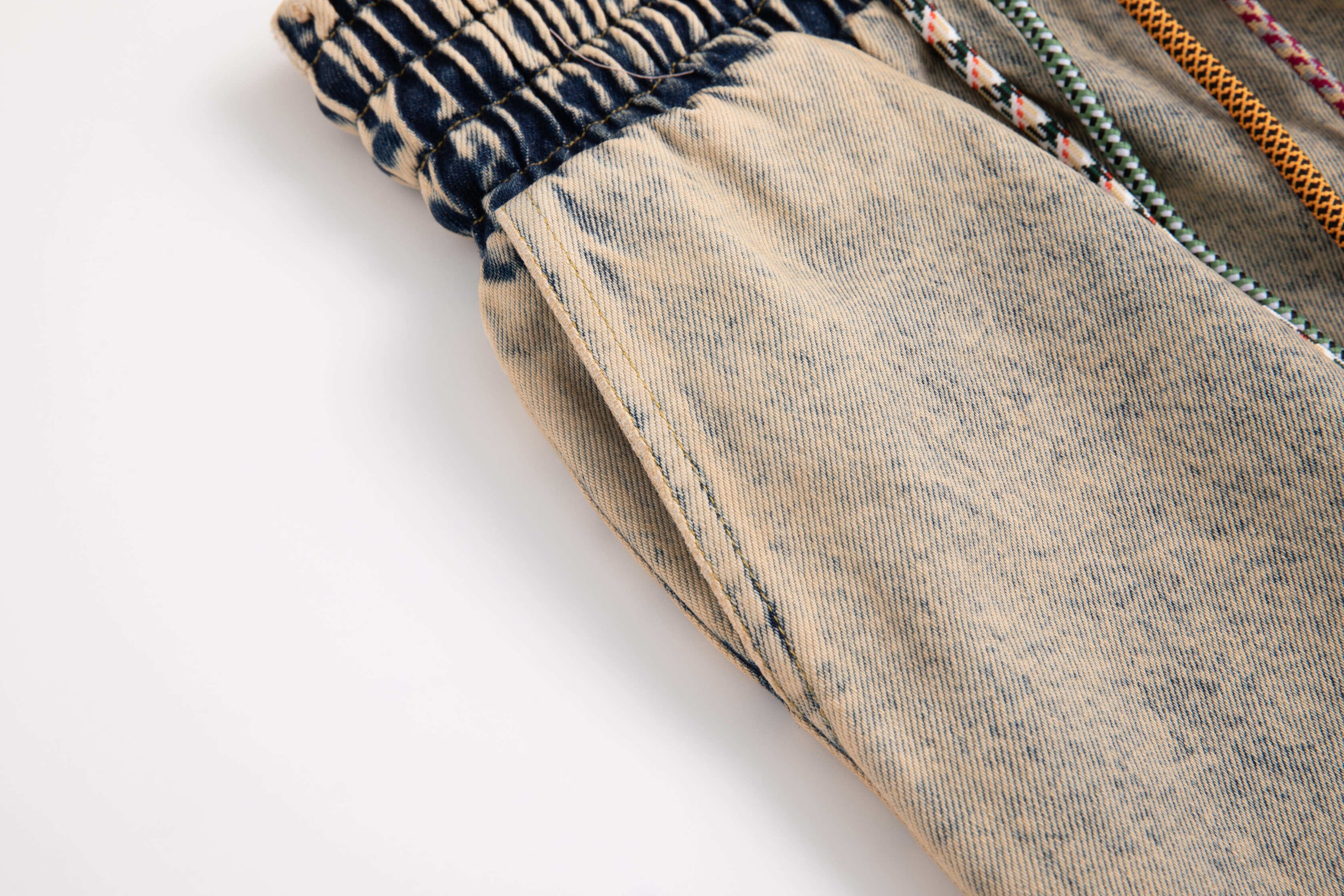 4-string Oversized Denim Shorts Washout Blue