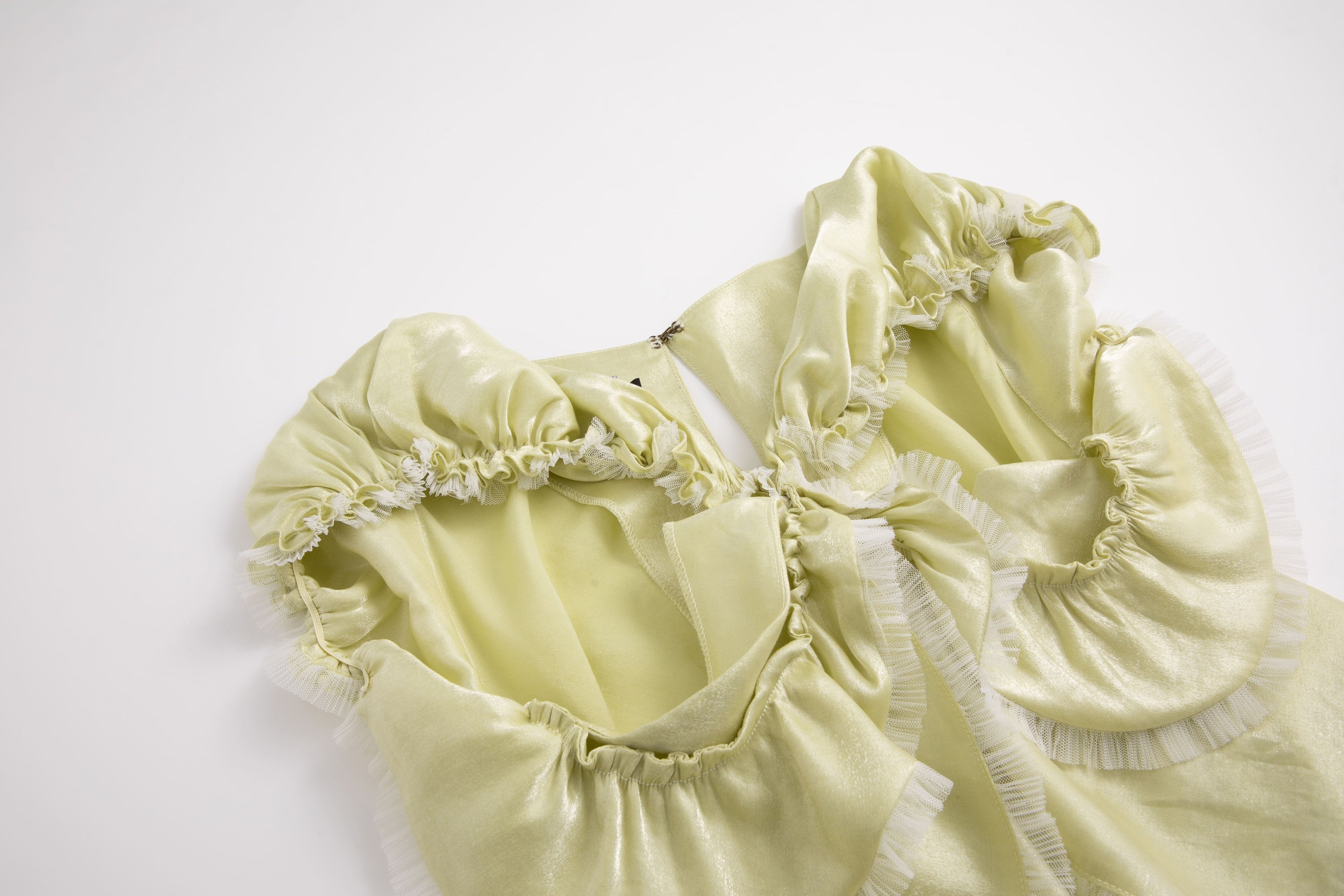 Lemon Glossy Satin Dress