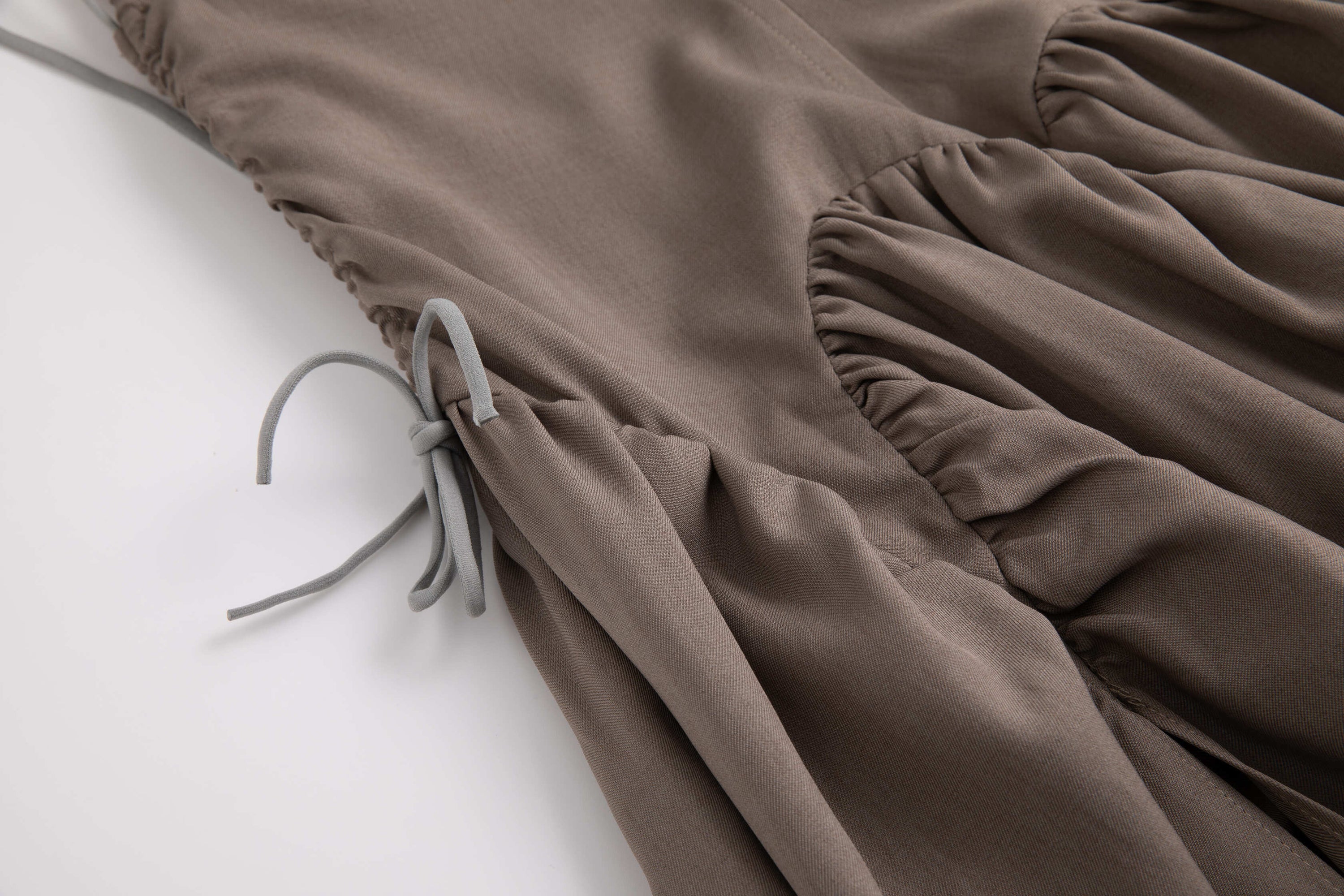 Open Back Cami Bubble Maxi Dress Office Grey Suiting