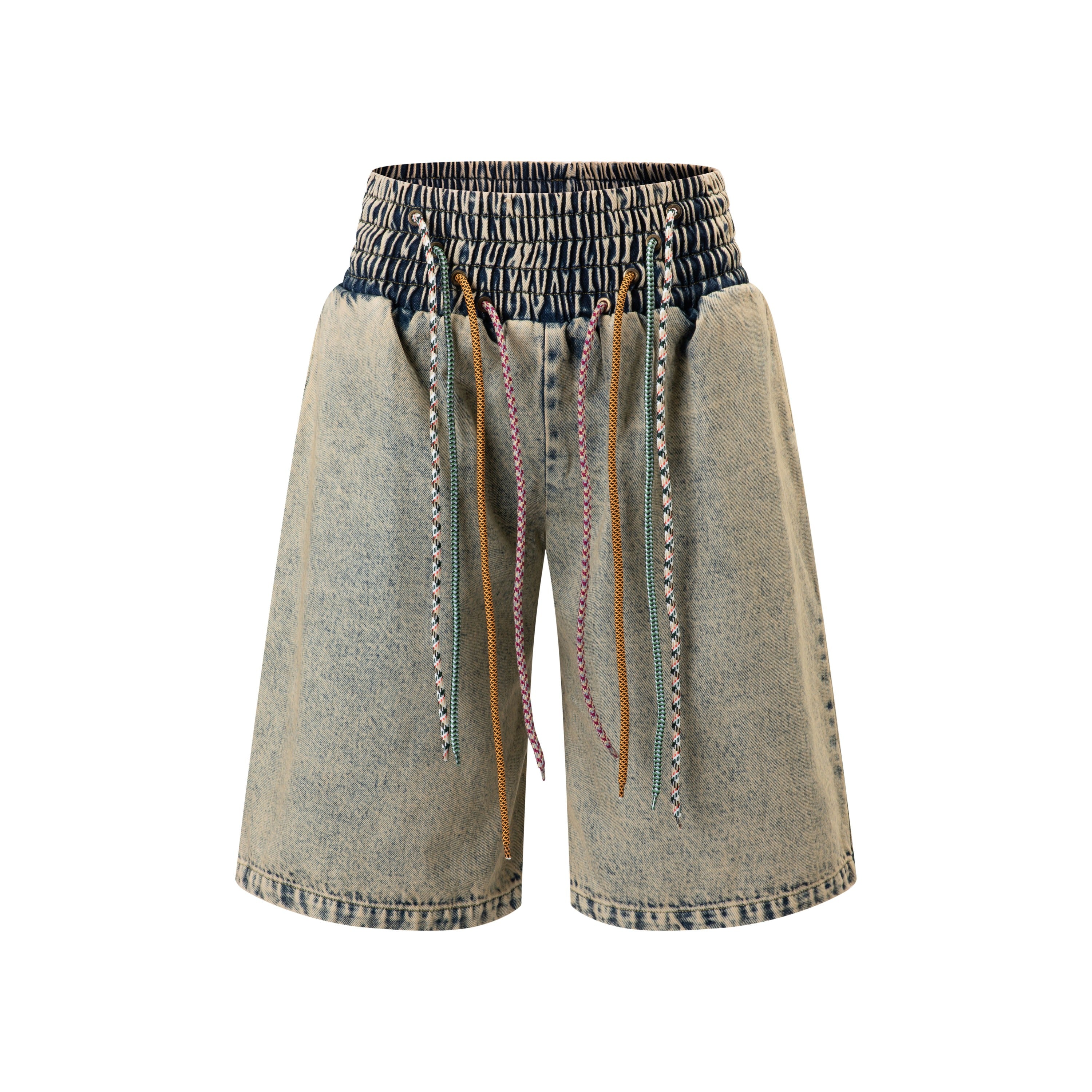 4-string Oversized Denim Shorts Washout Blue