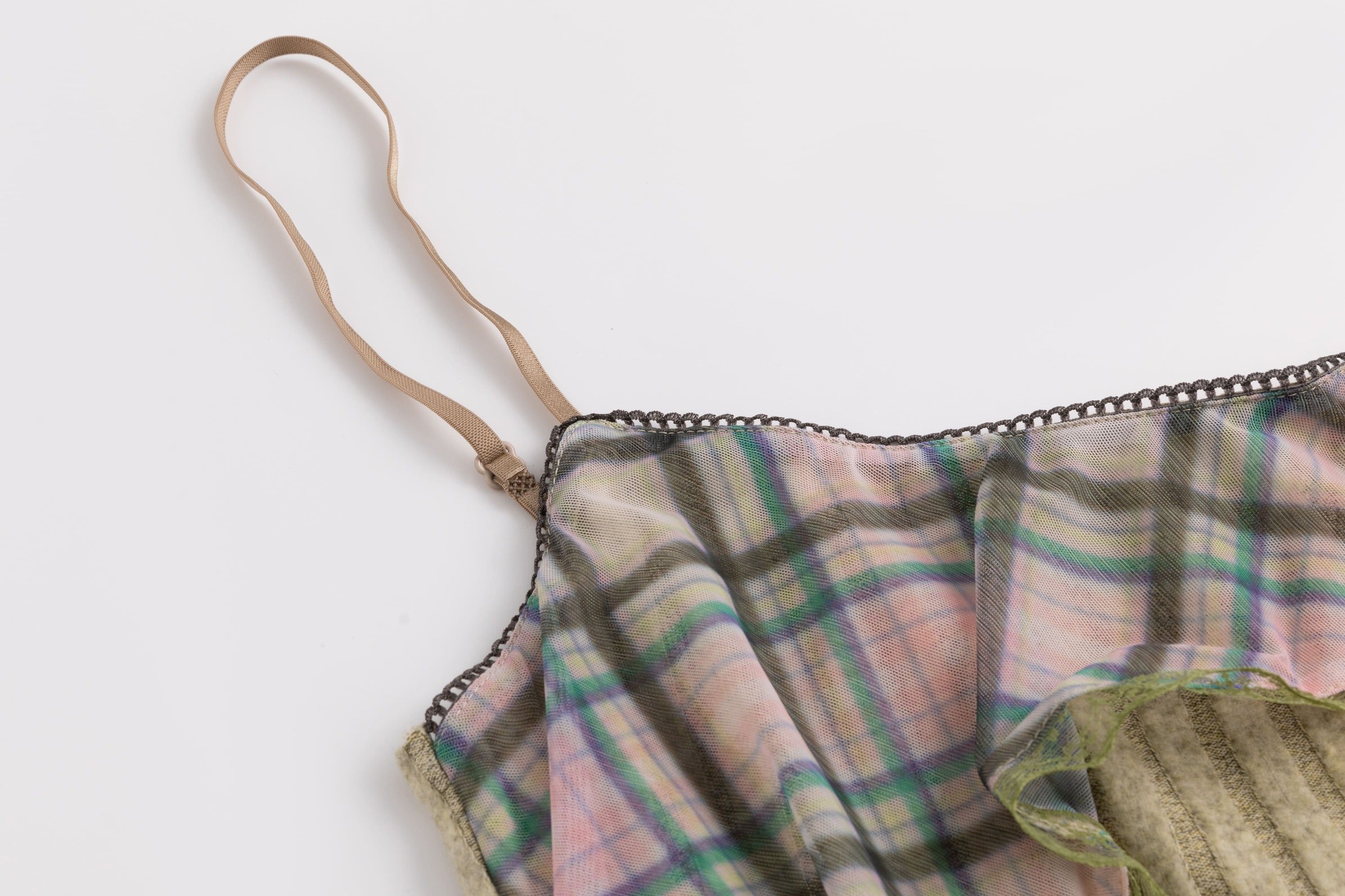 Flared Plaid Knit Cami Dollhouse