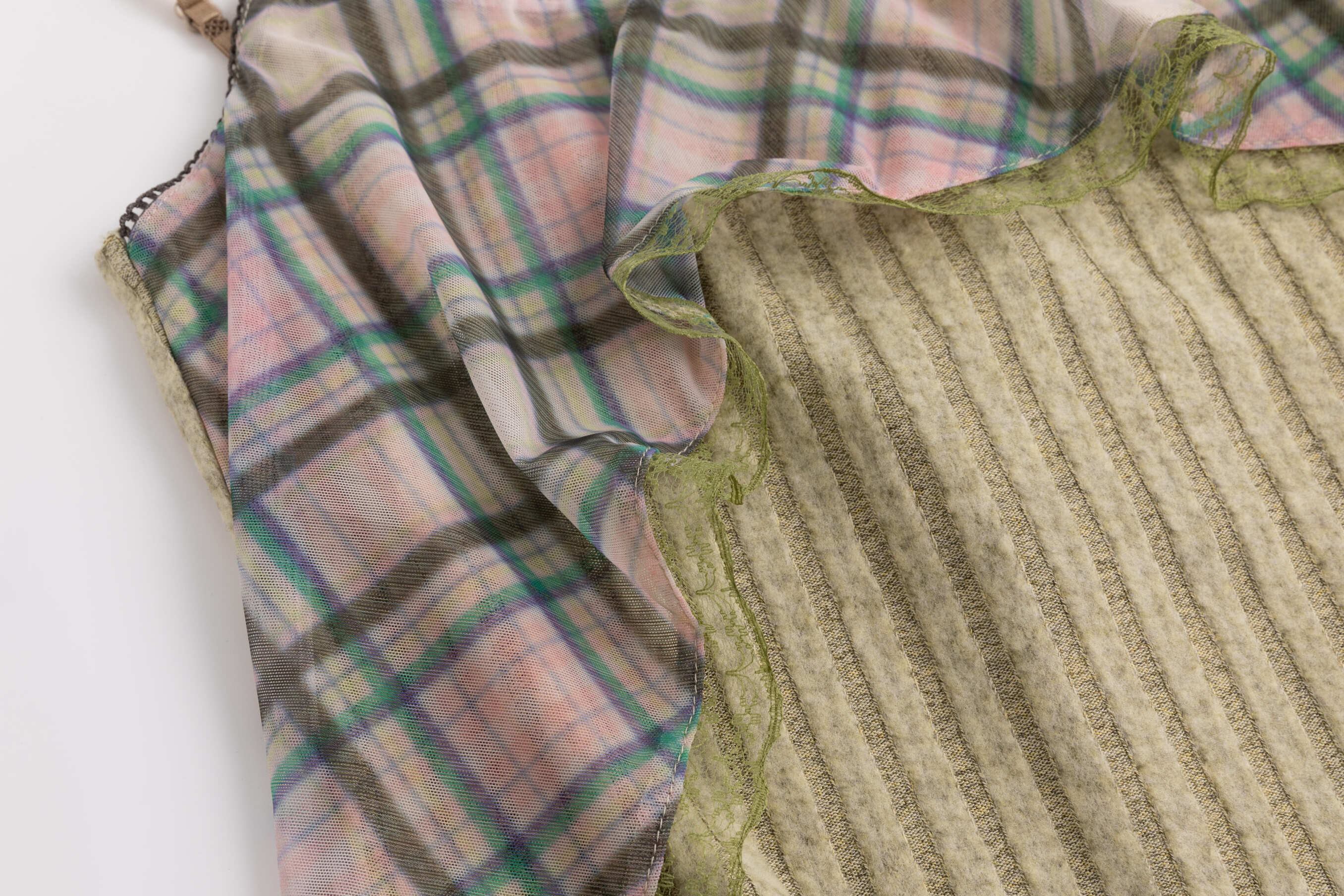 Flared Plaid Knit Cami Dollhouse