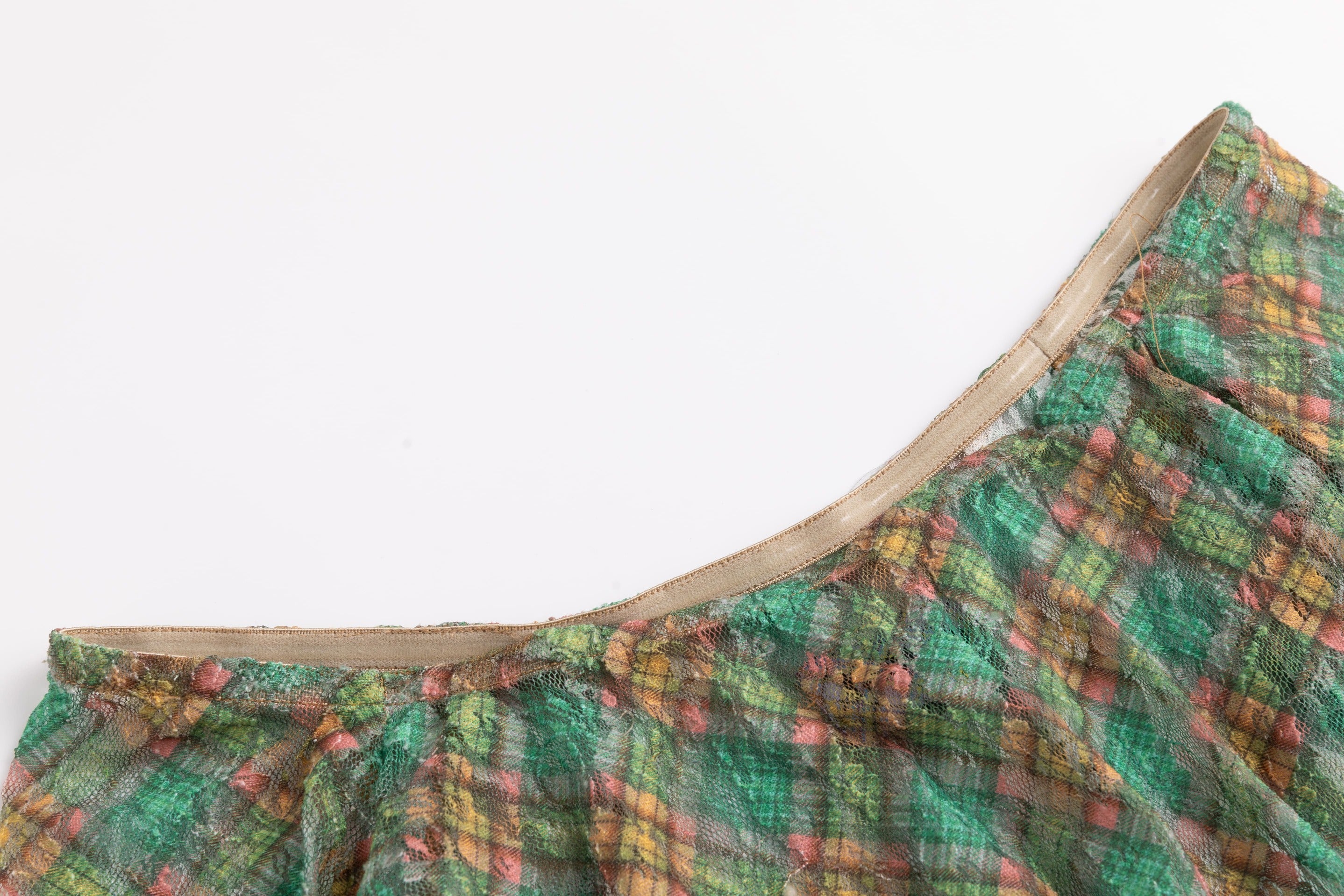Plaid Lace Off Shoulder Top Aristo
