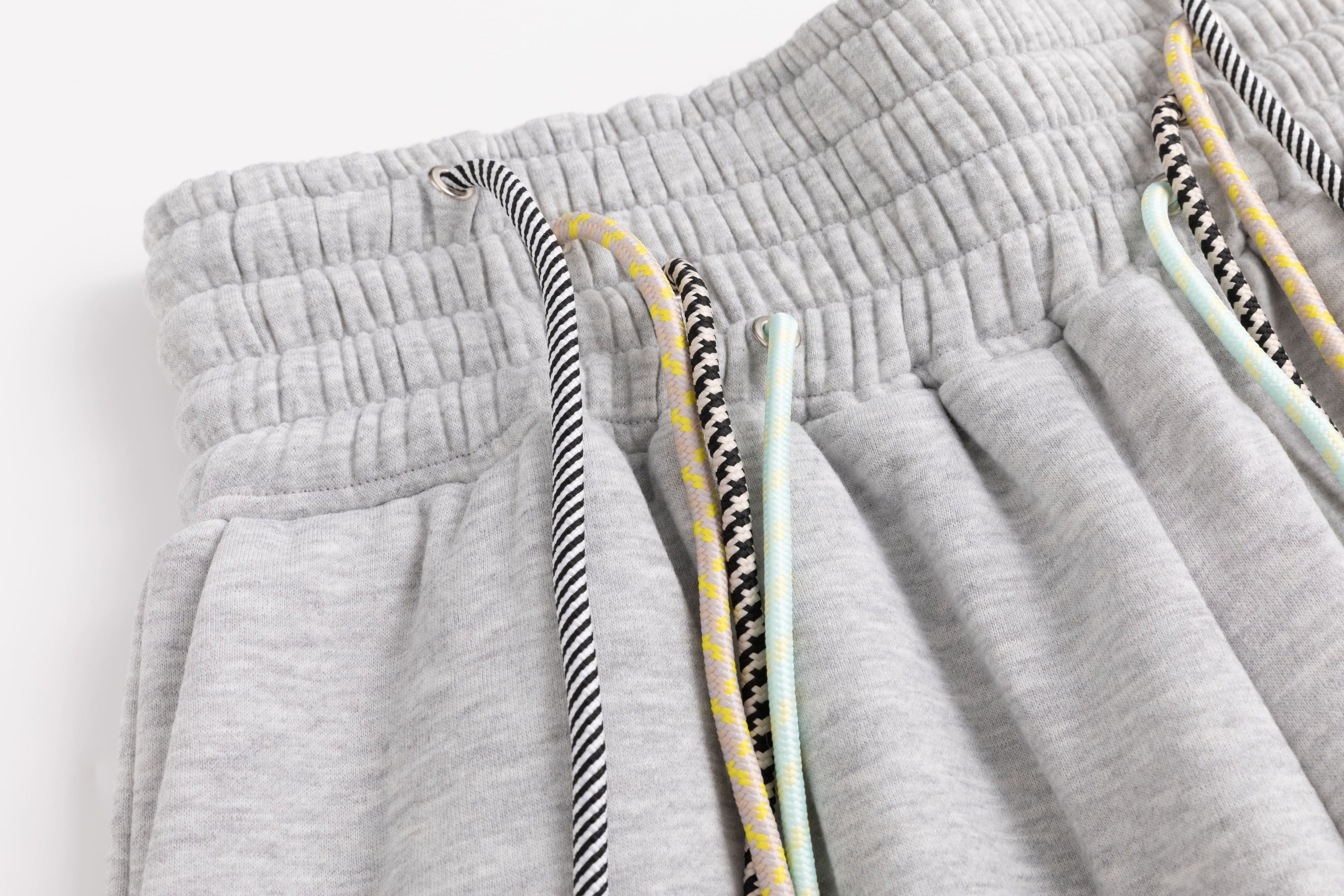 4-Drawstring Elastic Waist Band Oversized Sweat Pants