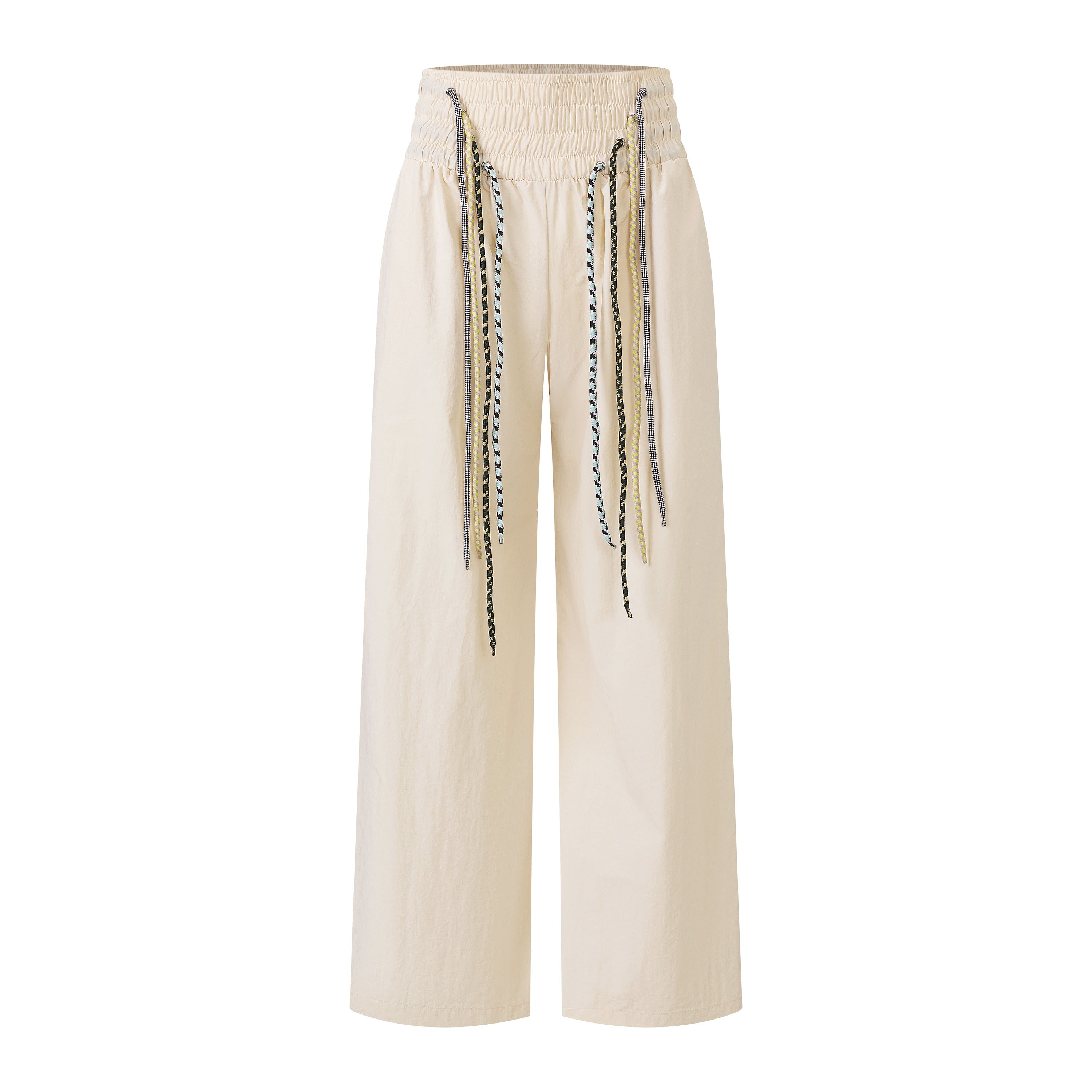 4-string nylon casual pants Ivory
