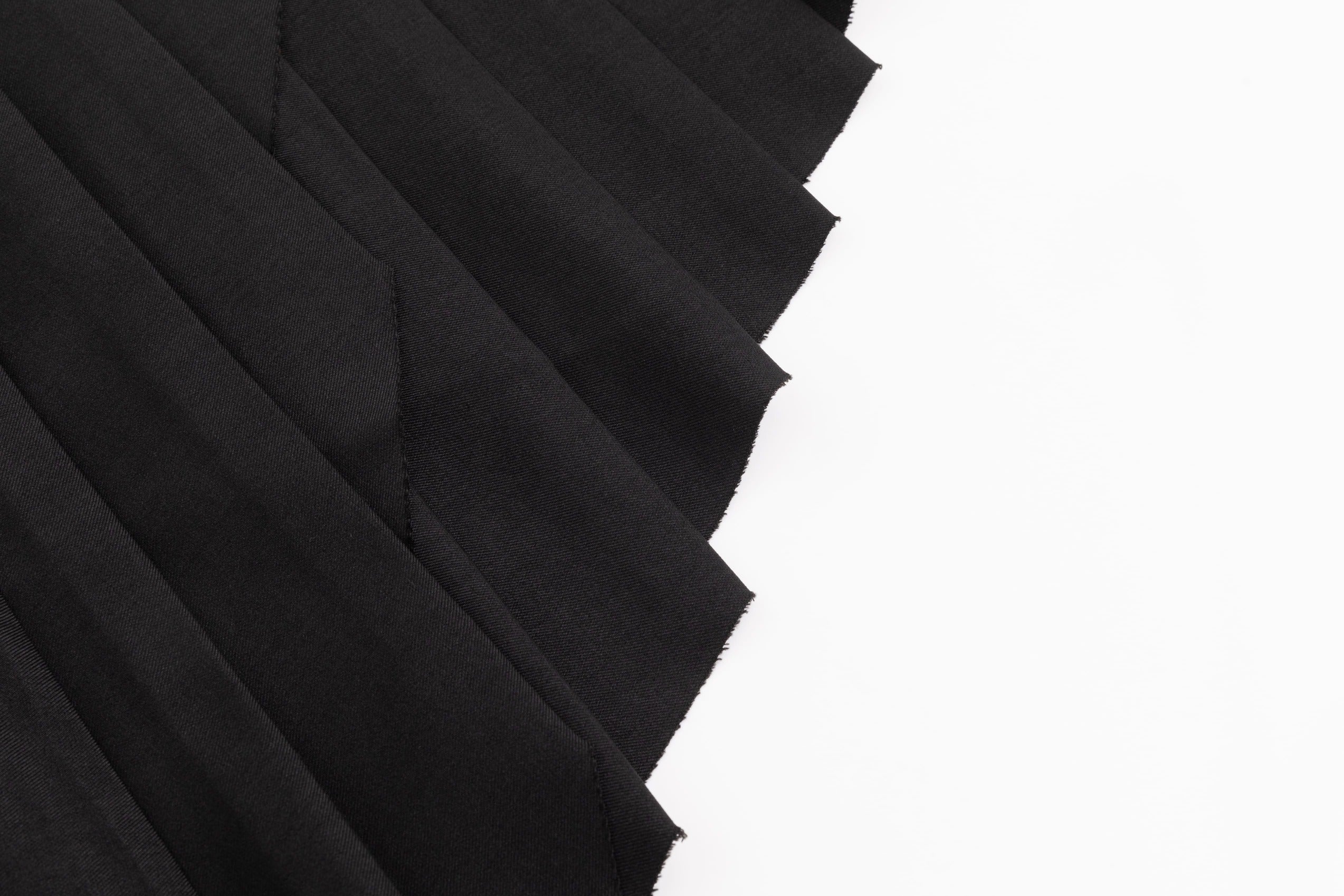 Asymmetrical Pleated Office Skirt Black