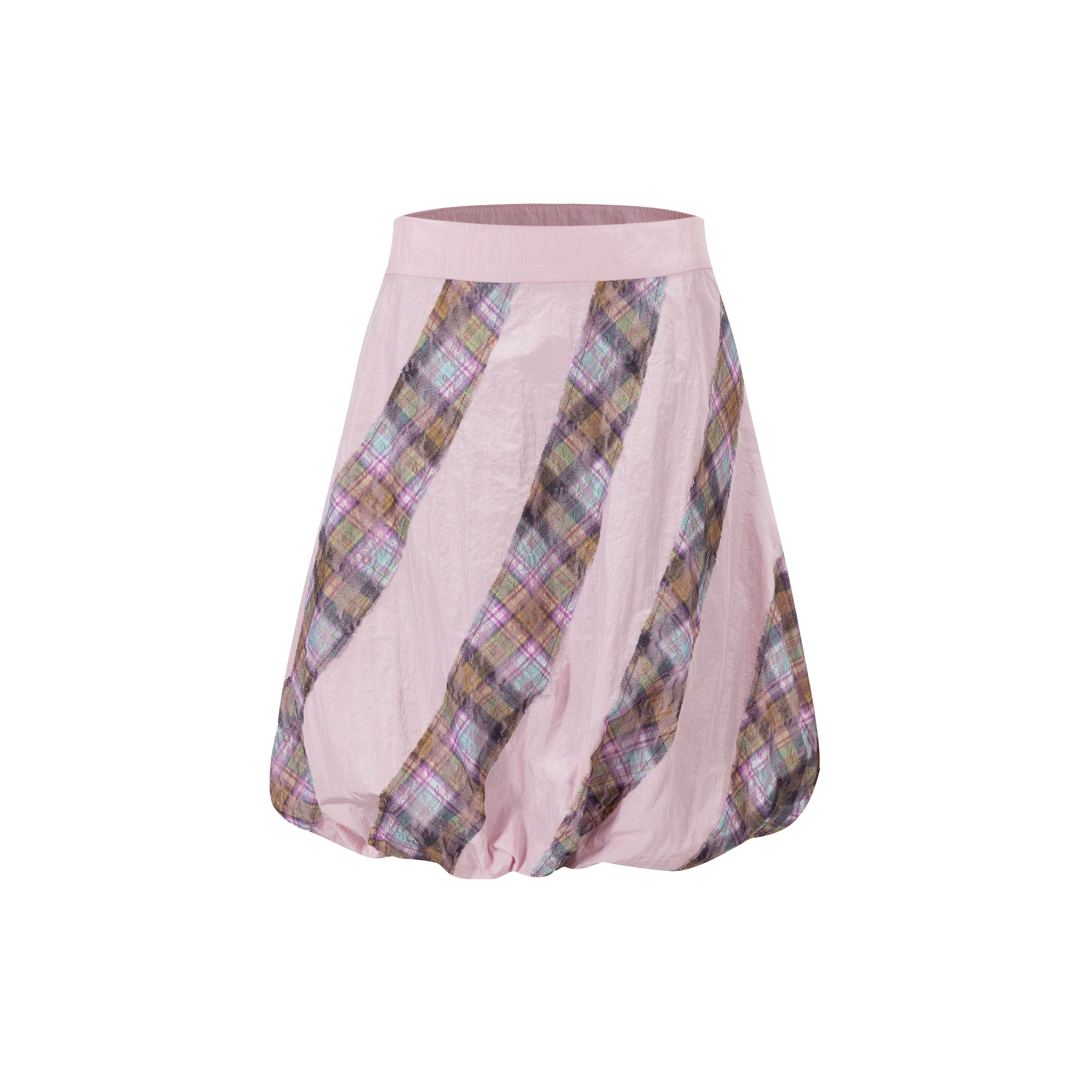 Kaleido Pink Taffeta Lace Layered Skirt
