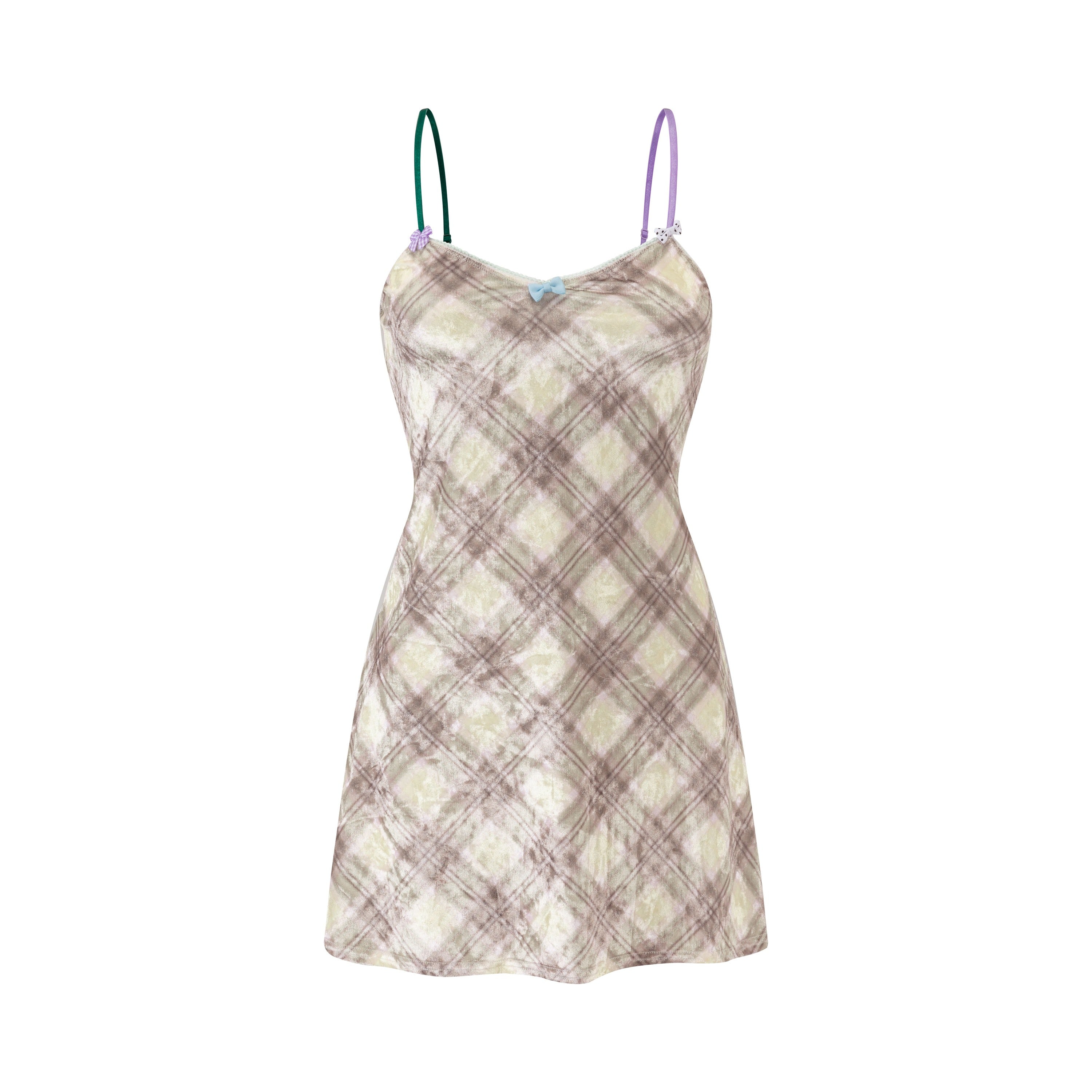 Porcelain Glossy Velvet Mini Dress