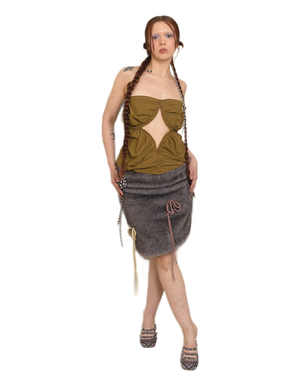 Dijon Diamond Cutout Corset Top